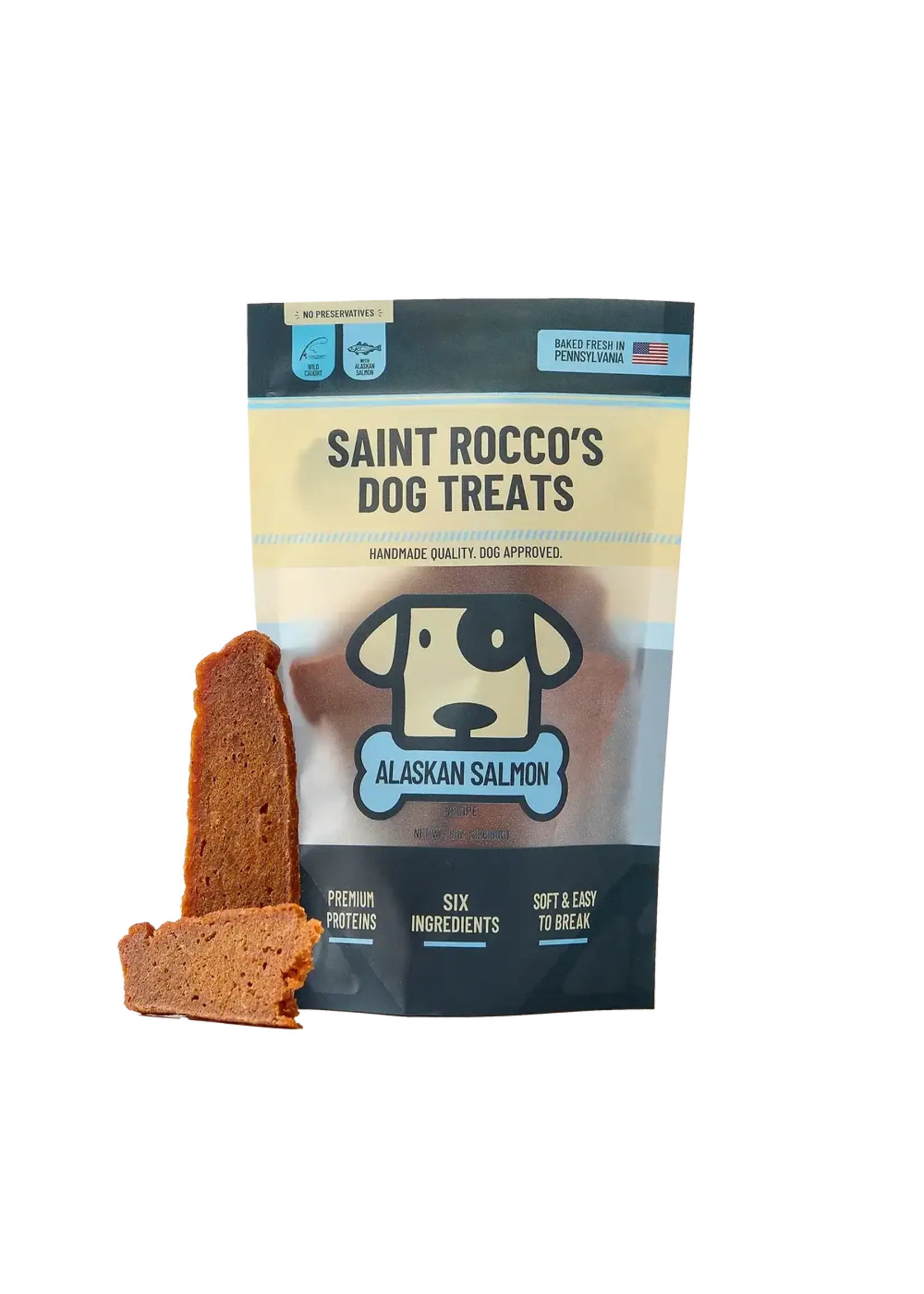 Saint Rocco's Alaskan Salmon Dog Treats - 16 oz