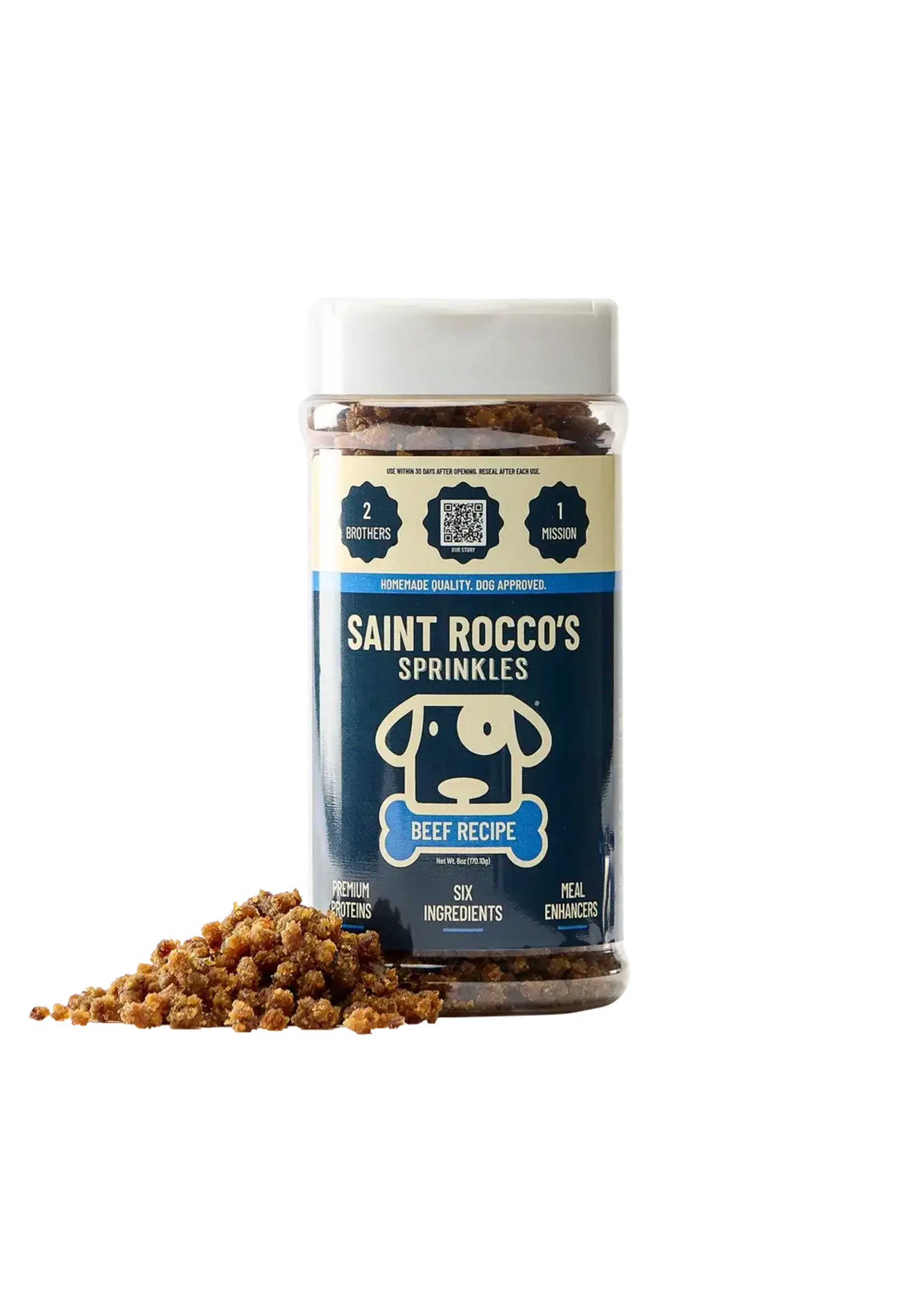 Saint Rocco's Beef Sprinkles Dog Meal Toppers - 6 oz