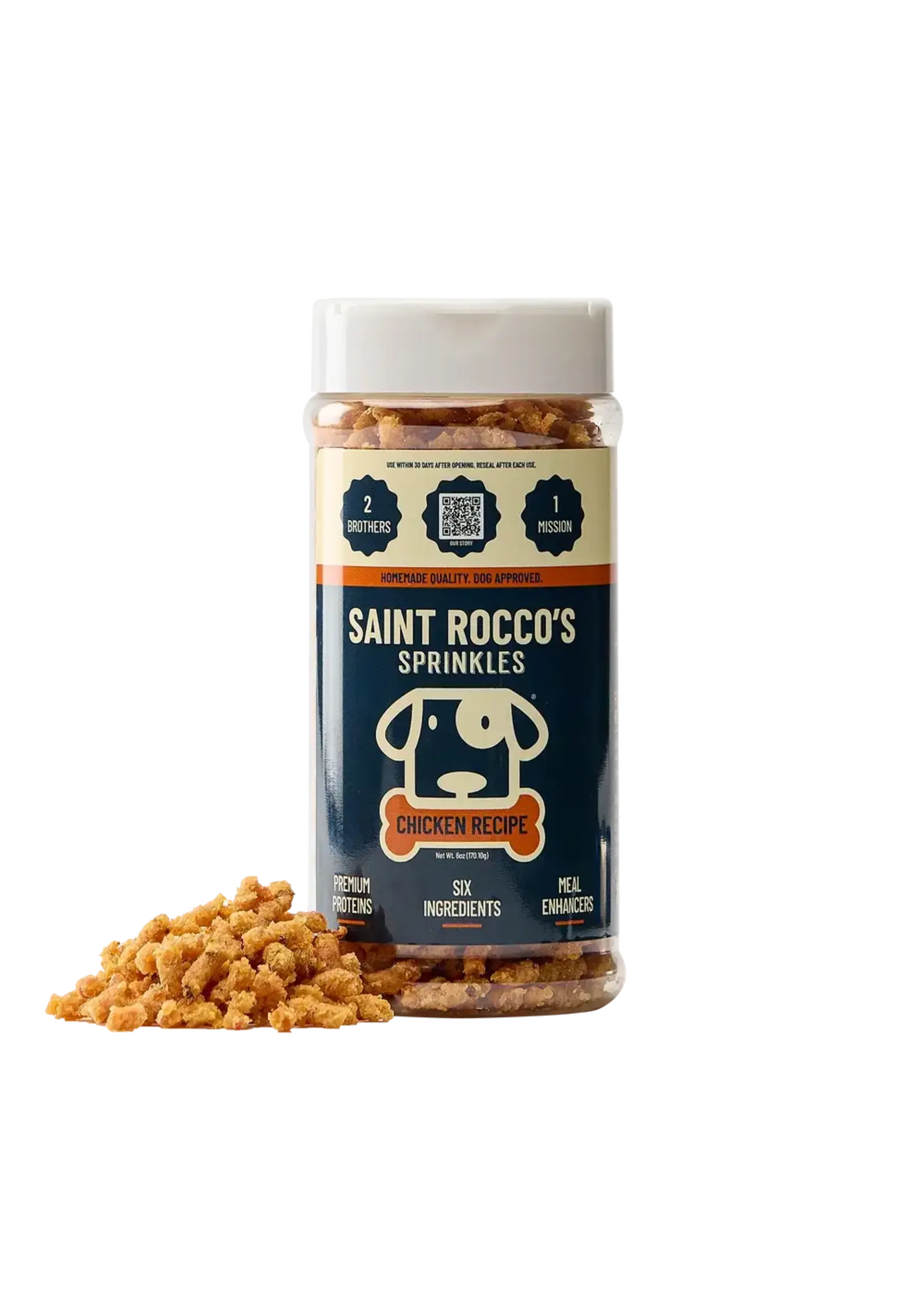Saint Rocco's Chicken Sprinkles Dog Meal Toppers - 6 oz