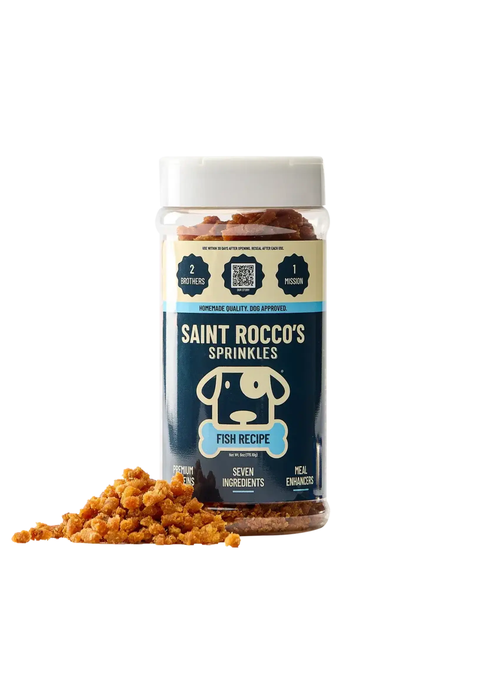 Saint Rocco's Fish Sprinkles Dog Meal Toppers - 6 oz