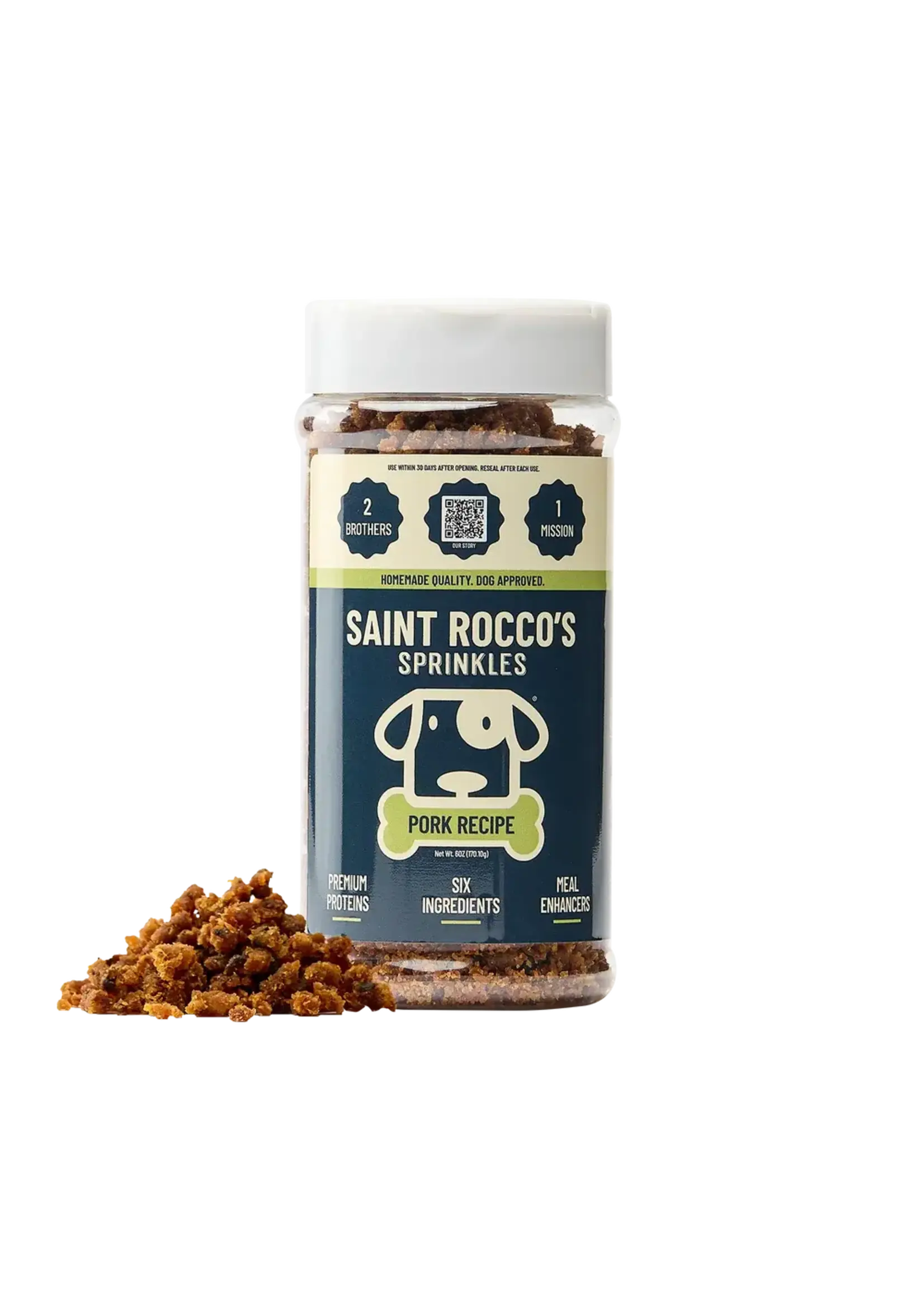Saint Rocco's Pork Sprinkles Dog Meal Toppers - 6 oz