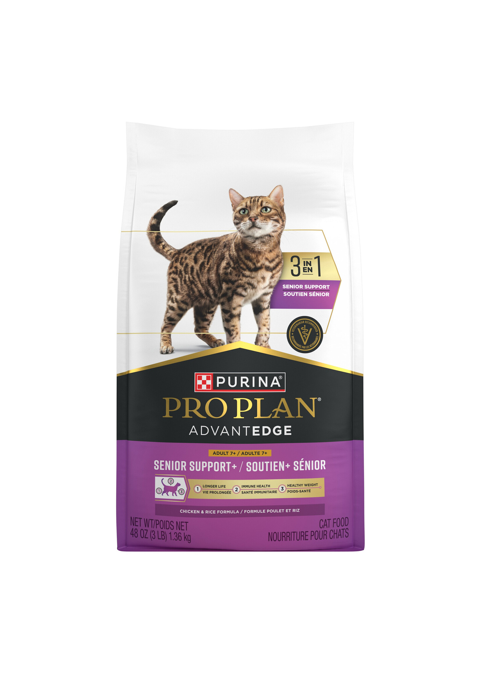 Purina Pro Plan Purina Pro Plan AdvantEDGE Senior Support + Adult 7+ Chicken and Rice Dry Cat Food - 3 lb.