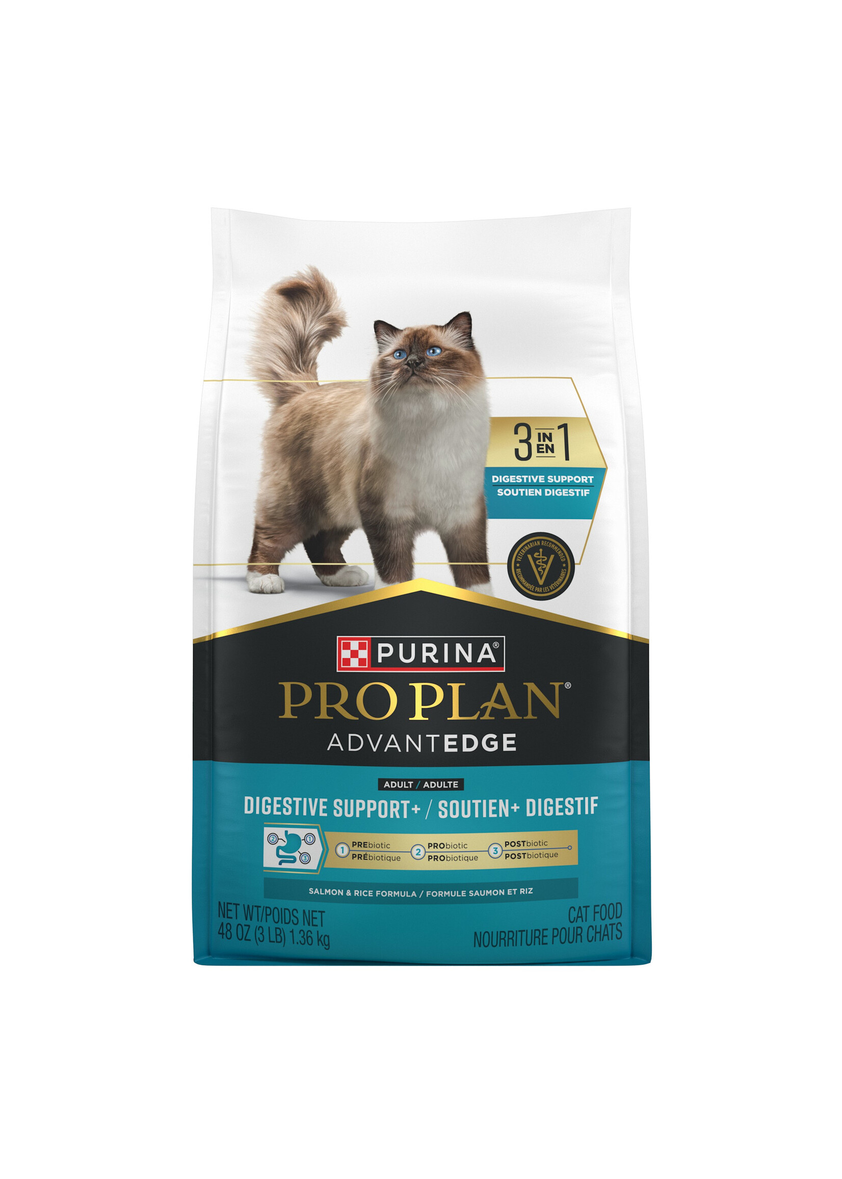Purina Pro Plan Purina Pro Plan AdvantEDGE Digestive Support + Salmon and Rice Dry Cat Food - 3 lb.