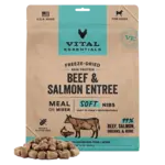 Vital Essentials Vital Essentials Freeze-Dried Dog Food - Beef & Salmon Entree - Soft Nibs - 14 oz