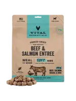 Vital Essentials Vital Essentials Freeze-Dried Dog Food - Beef & Salmon Entree - Soft Nibs - 14 oz