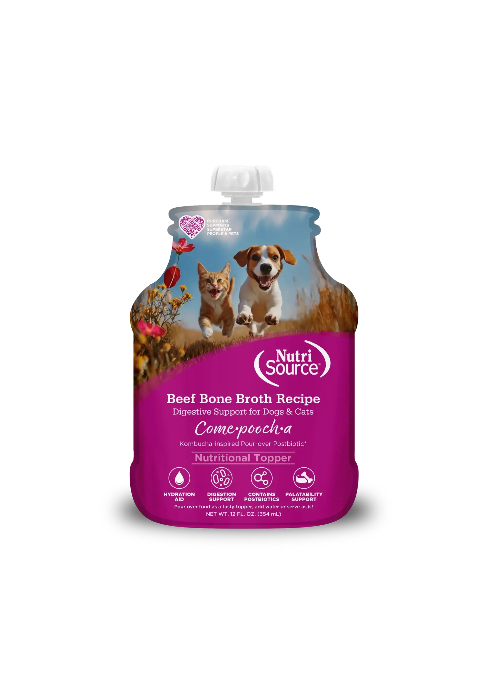 NutriSource Nutrisource Beef Bone Broth Recipe Come·pooch·a Dog Food Topper - 12 oz