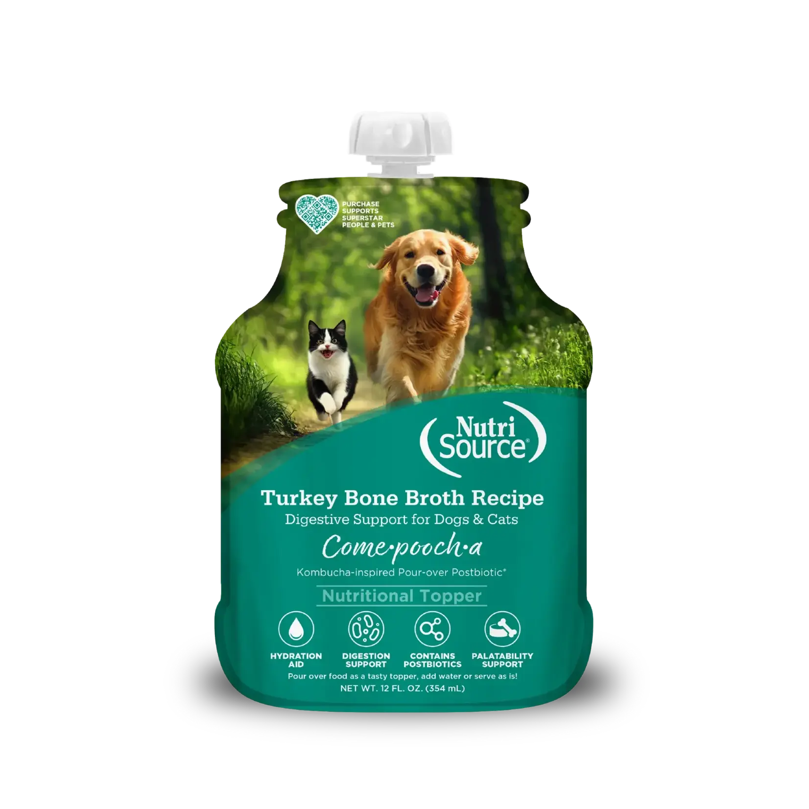 NutriSource NutriSource Turkey Bone Broth Recipe Come·pooch·a Dog Food Topper - 12 oz