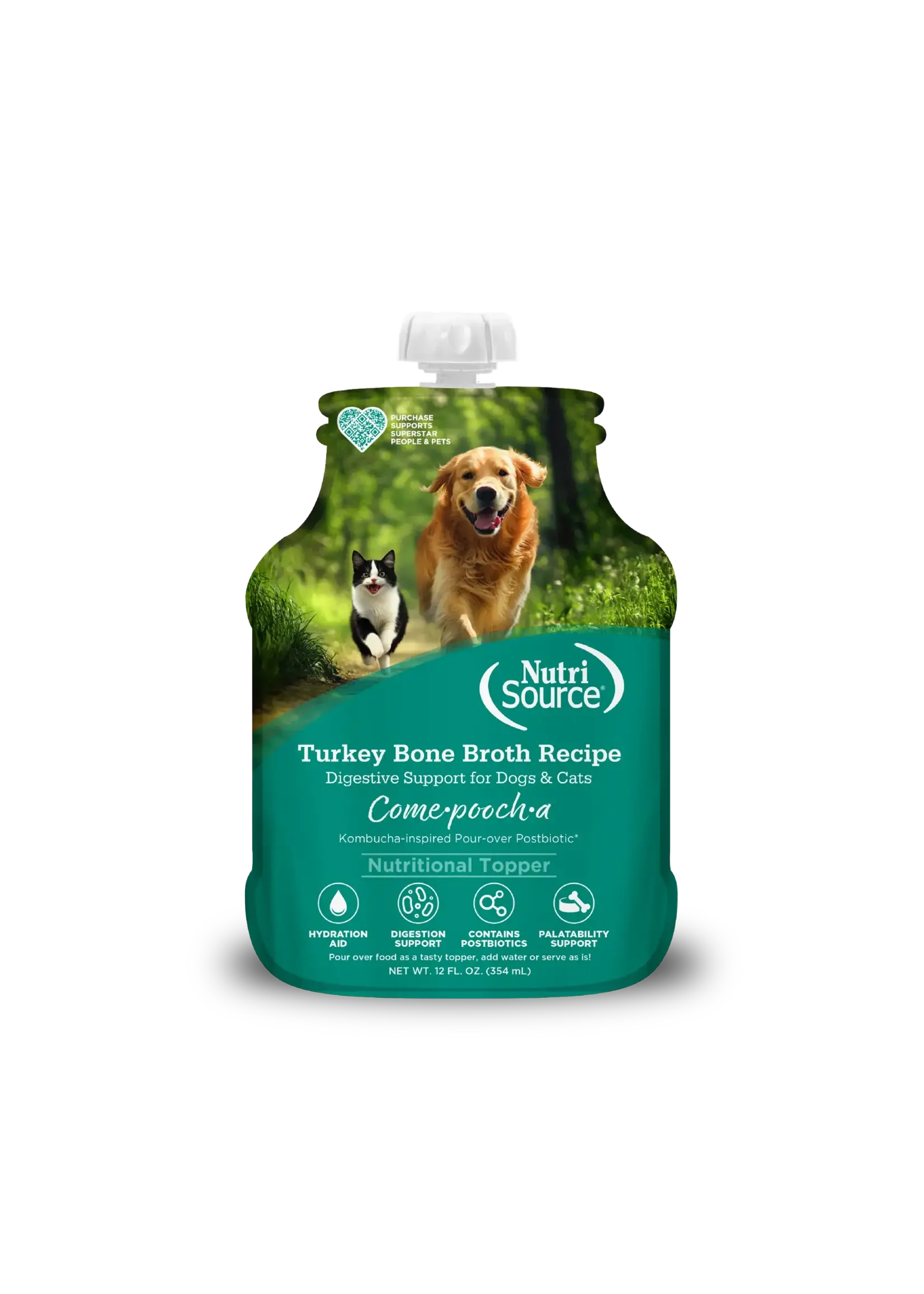 NutriSource NutriSource Turkey Bone Broth Recipe Come·pooch·a Dog Food Topper - 12 oz