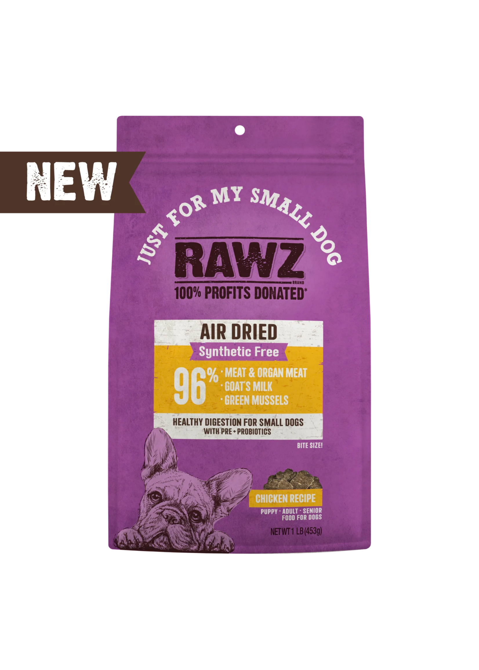 RAWZ Rawz Air Dried Dog Food "Just for My Small Dog" - Chicken Recipe - 1 lb