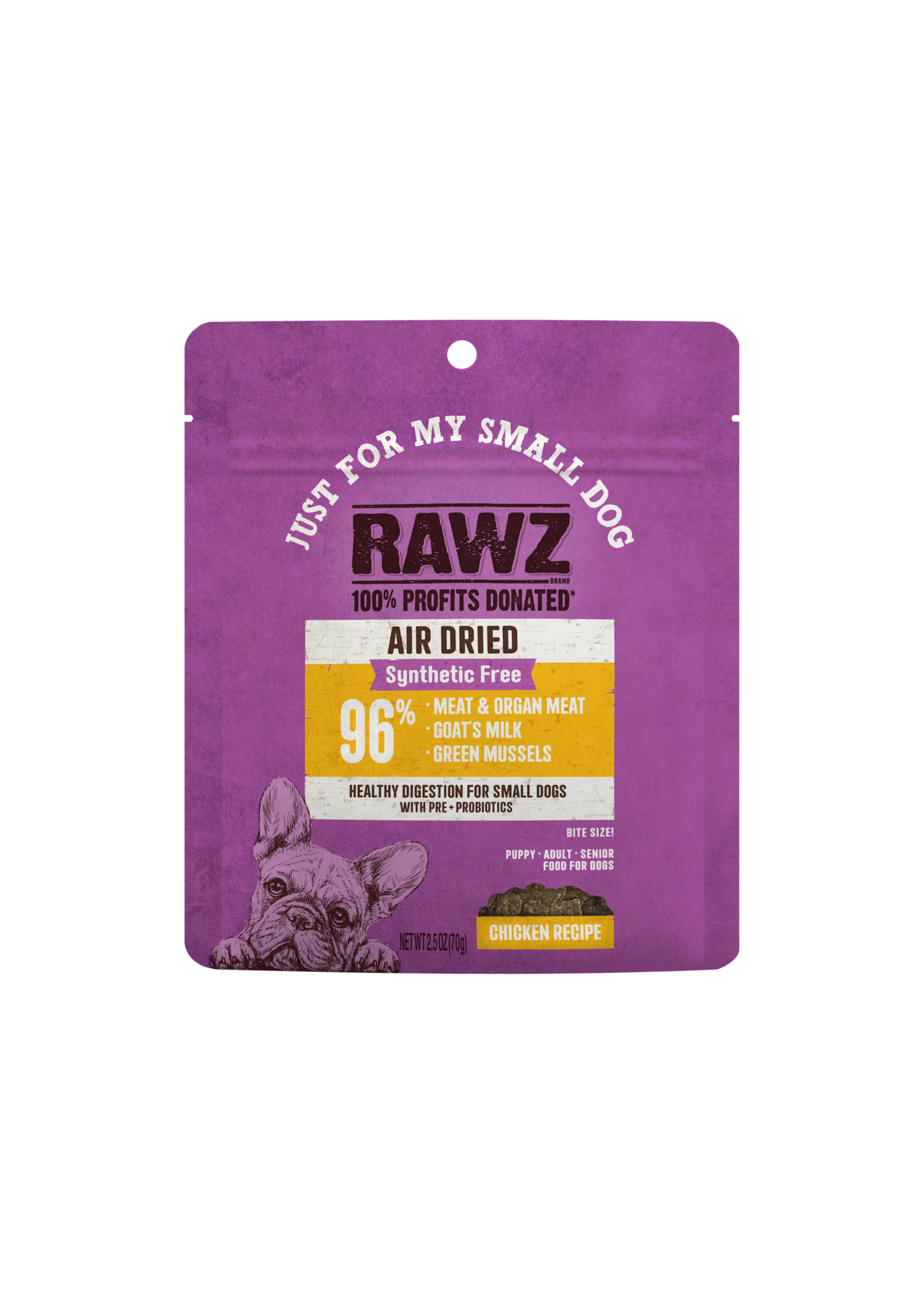 RAWZ Rawz Air Dried Dog Food "Just for My Small Dog" - Chicken Recipe - 2.5 oz