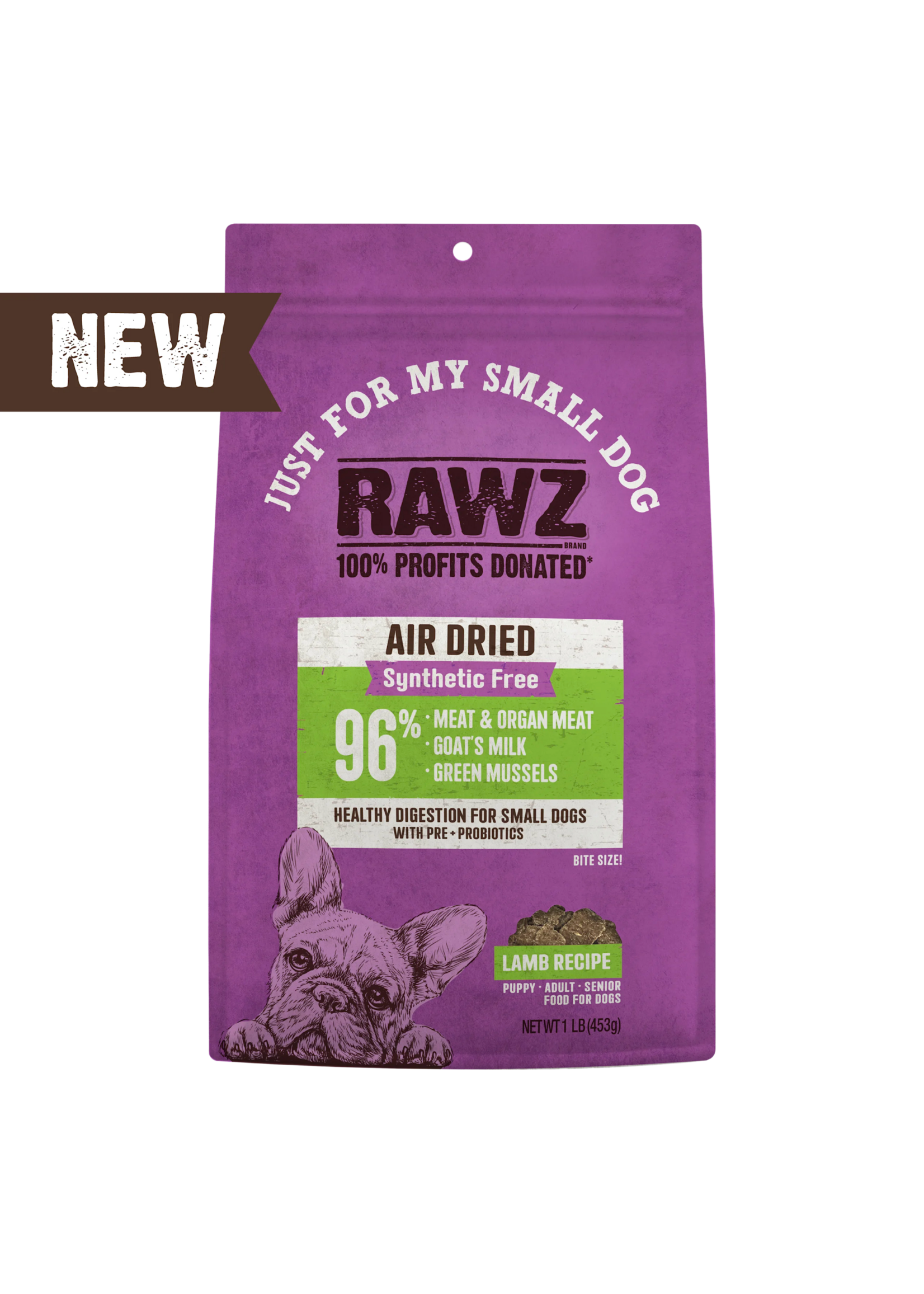 RAWZ Rawz Air Dried Dog Food "Just for My Small Dog" - Lamb Recipe - 1 lb