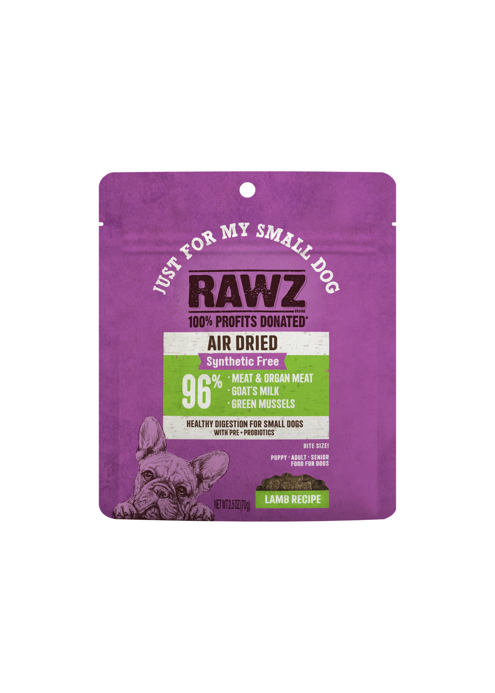 RAWZ Rawz Air Dried Dog Food "Just for My Small Dog" - Lamb Recipe - 2.5 oz