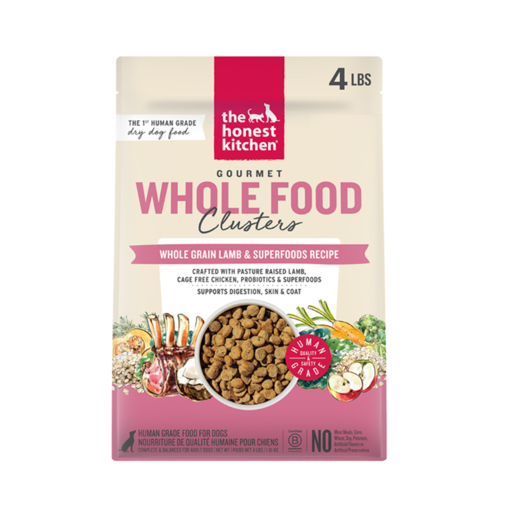 The Honest Kitchen The Honest Kitchen Dog Gourmet Whole Food Clusters Whole Grain Lamb - 4 lb