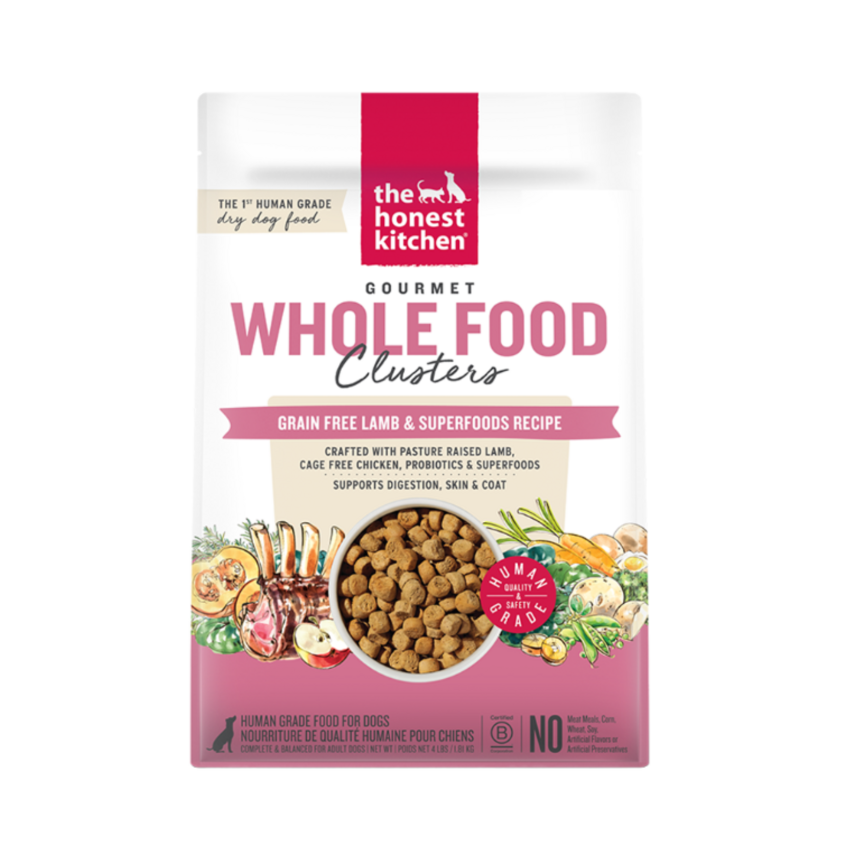 The Honest Kitchen The Honest Kitchen Dog Gourmet Whole Food Clusters Grain Free Lamb - 4 lb