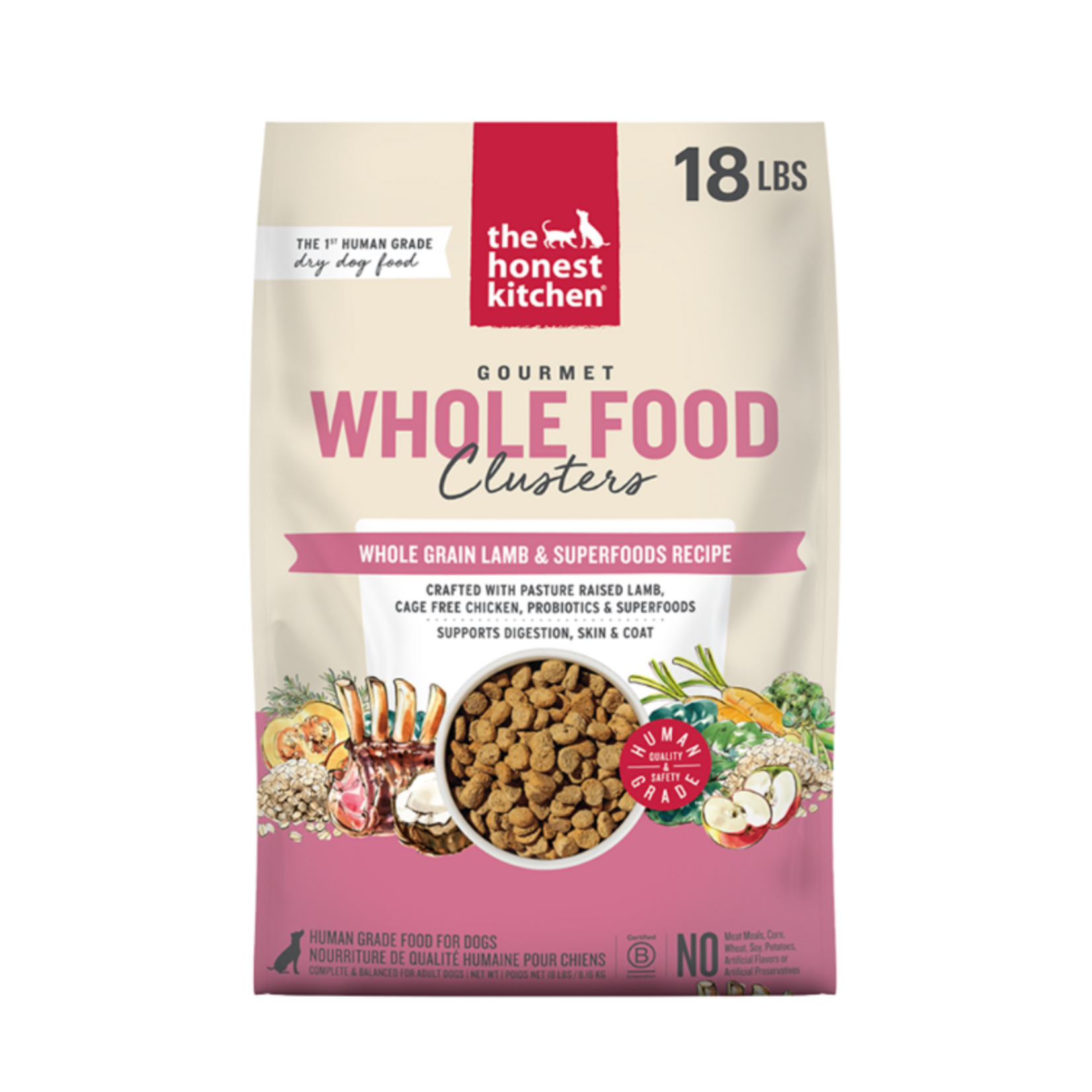 The Honest Kitchen The Honest Kitchen Dog Gourmet Whole Food Clusters Whole Grain Lamb - 18 lb