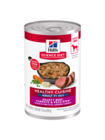 Hill's Science Diet Hill's Science Diet Wet Dog Food Can - Healthy Cuisine Adult 7+ Beef, Carrots & Peas Stew - 12.5 oz, Case of 12