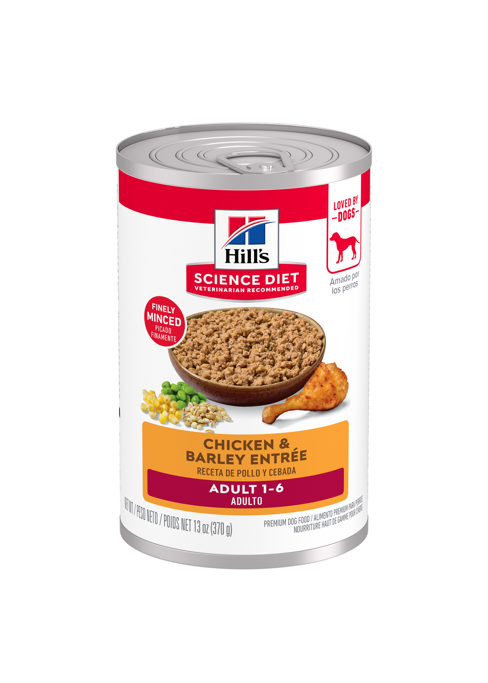 Hill's Science Diet Hill's Science Diet Wet Dog Food Can - Adult 1-6 Chicken & Barley Entree - 13 oz, Case of 12