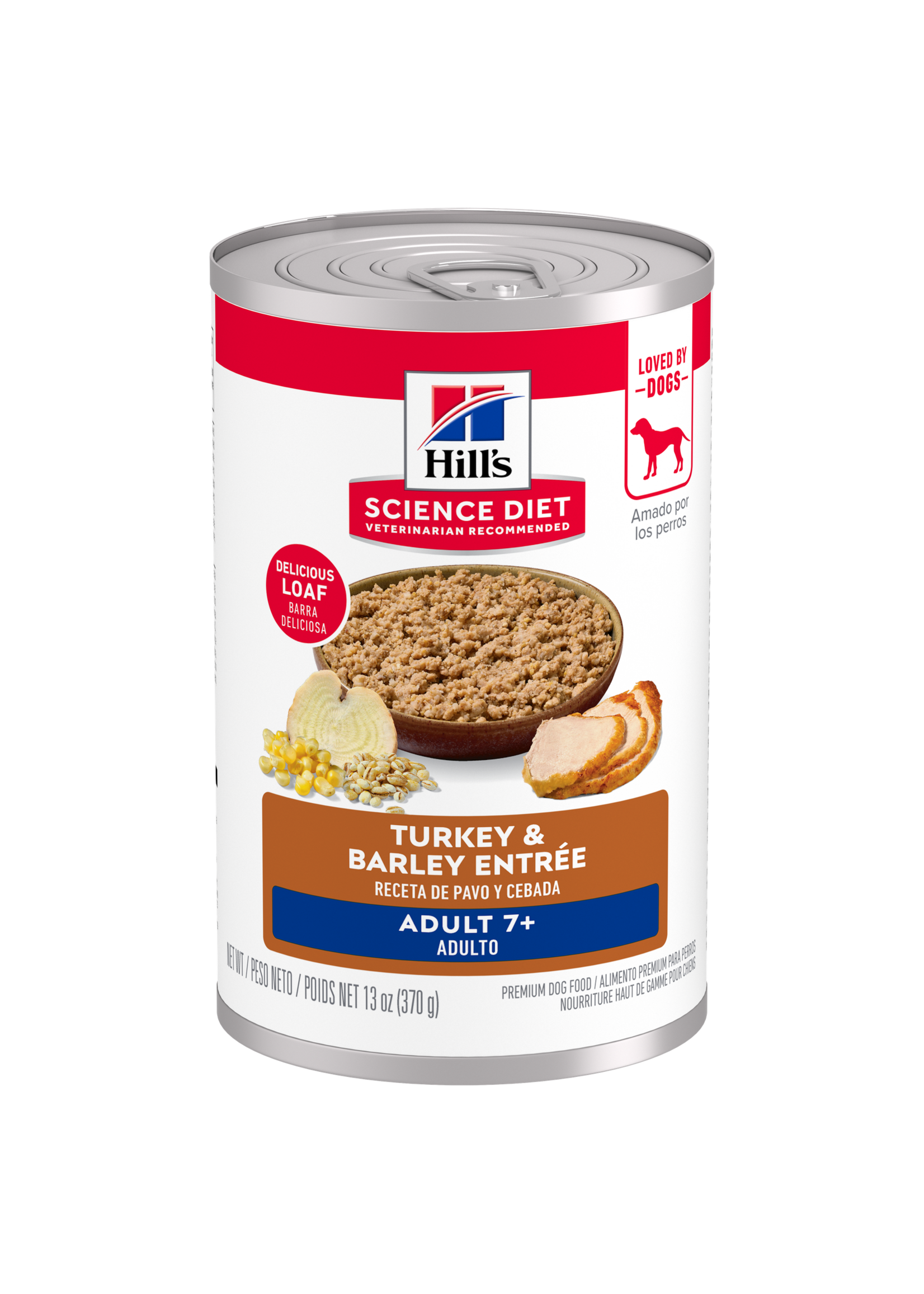 Hill's Science Diet Hill's Science Diet Wet Dog Food Can - Adult 7+ Turkey & Barley Entree - 13 oz, Case of 12