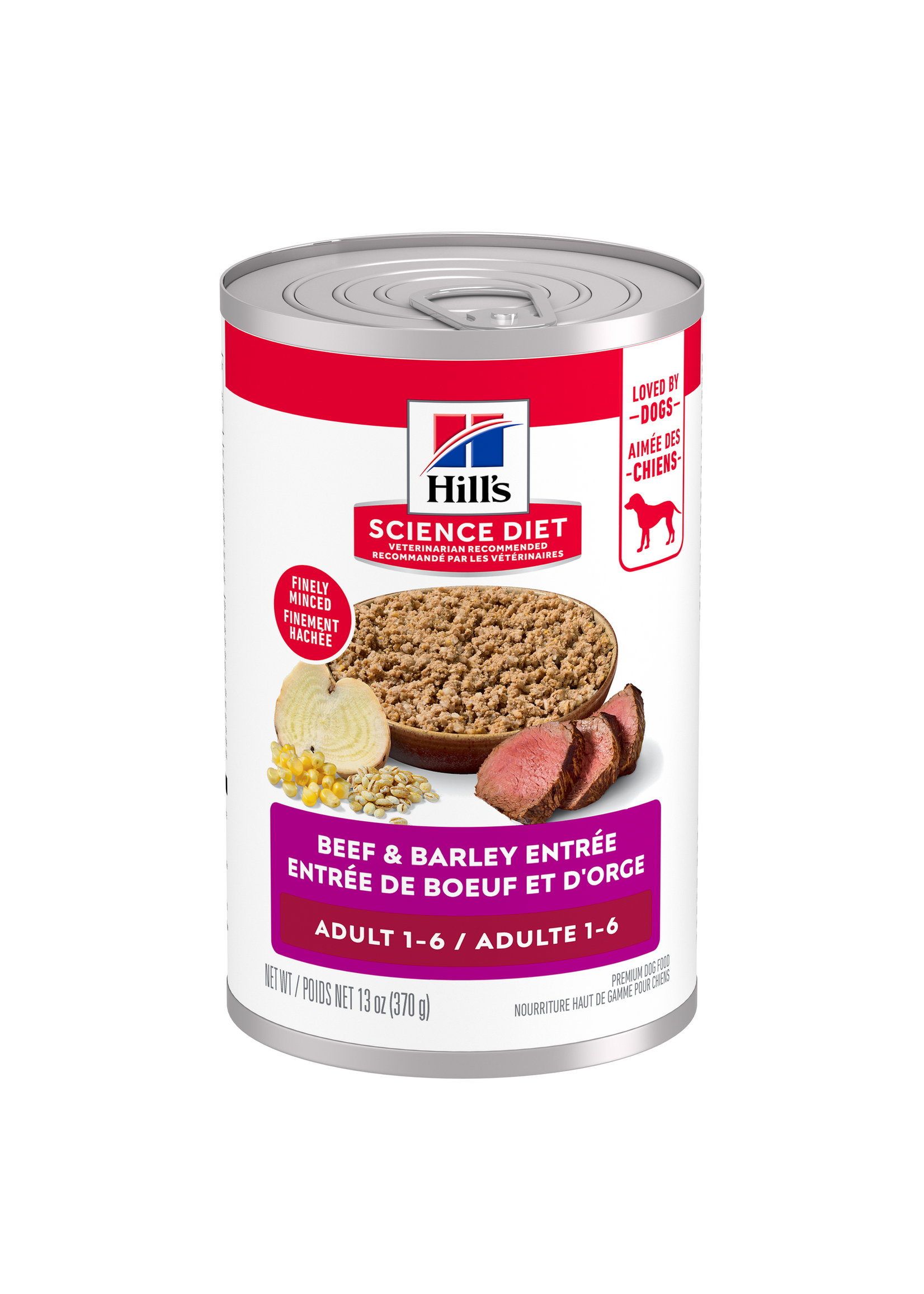 Hill's Science Diet Hill's Science Diet Wet Dog Food Can - Adult 1-6 Beef & Barley Entree - 13 oz, Case of 12