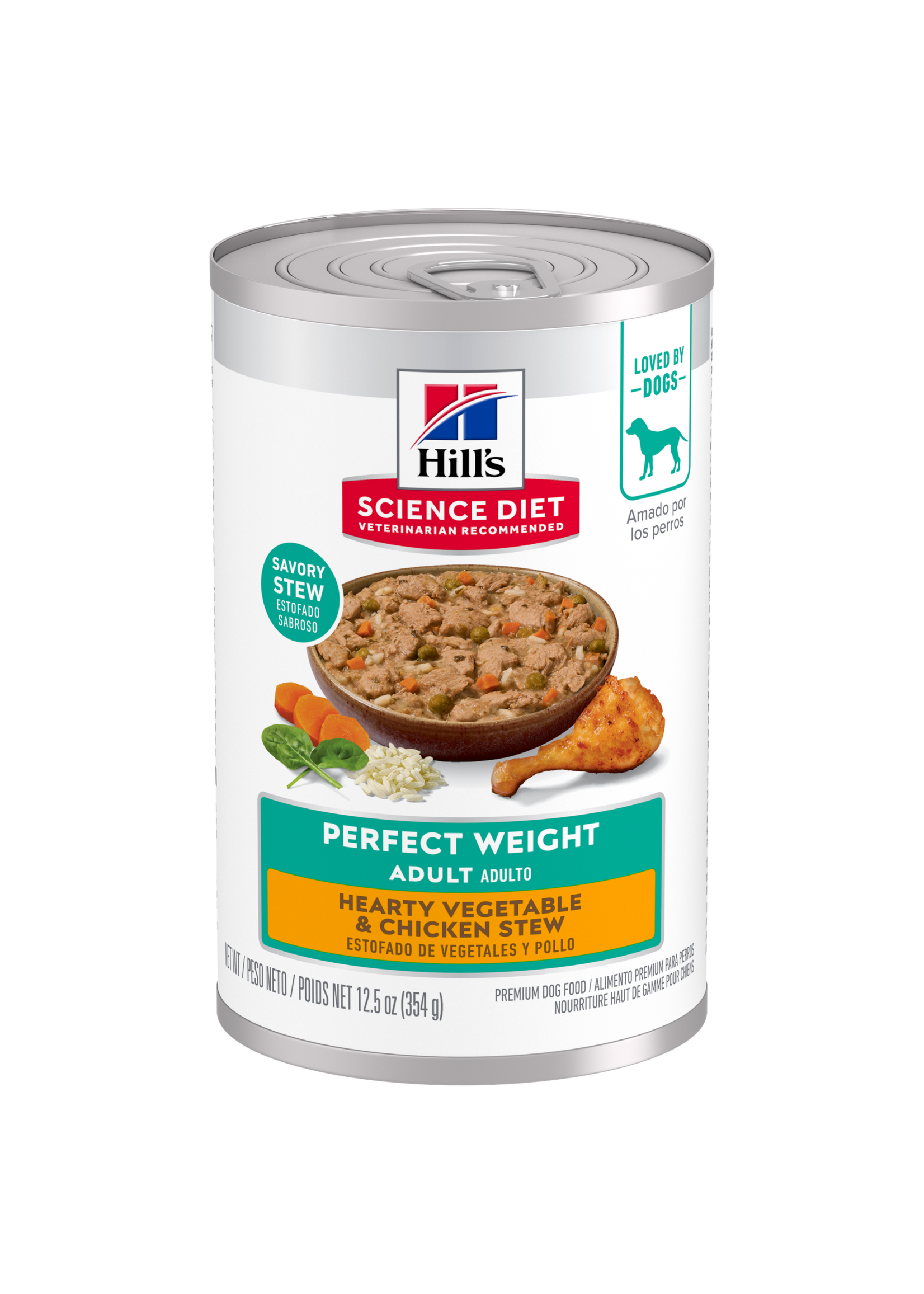 Hill's Science Diet Hill's Science Diet Wet Dog Food Can - Adult Perfect Weight Chicken & Vegetable - 12.5 oz, Case of 12