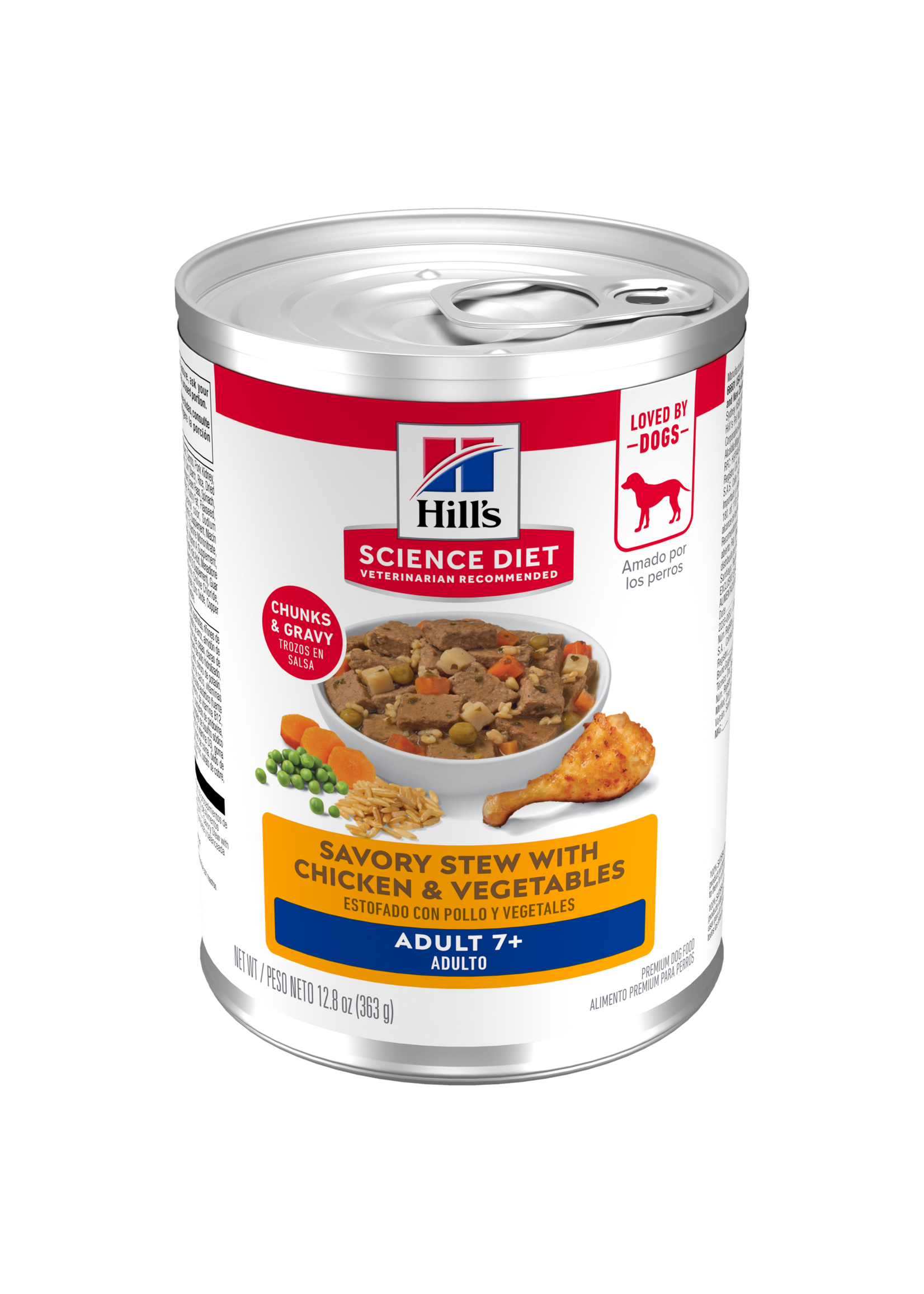 Hill's Science Diet Hill's Science Diet Wet Dog Food Can - Adult 7+ Savory Stew Chicken & Vegetables - 12.8 oz, Case of 12