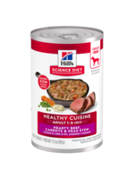 Hill's Science Diet Hill's Science Diet Wet Dog Food Can - Healthy Cuisine Adult 1-6 Beef, Carrots & Peas Stew - 12.5 oz, Case of 12