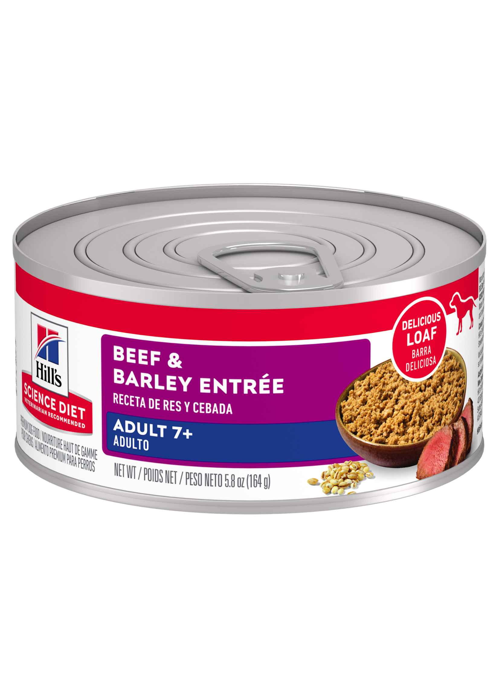 Hill's Science Diet Hill's Science Diet Wet Dog Food Can - Adult 7+ Beef & Barley Entree - 5.5 oz, Case of 24