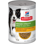 Hill's Science Diet Hill's Science Diet Wet Dog Food Can - Adult 7+ Senior Vitality Chicken & Vegetable Stew - 12.5 oz, Case of 12