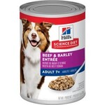 Hill's Science Diet Hill's Science Diet Wet Dog Food Can - Adult 7+ Beef & Barley Entree - 13 oz, Case of 12