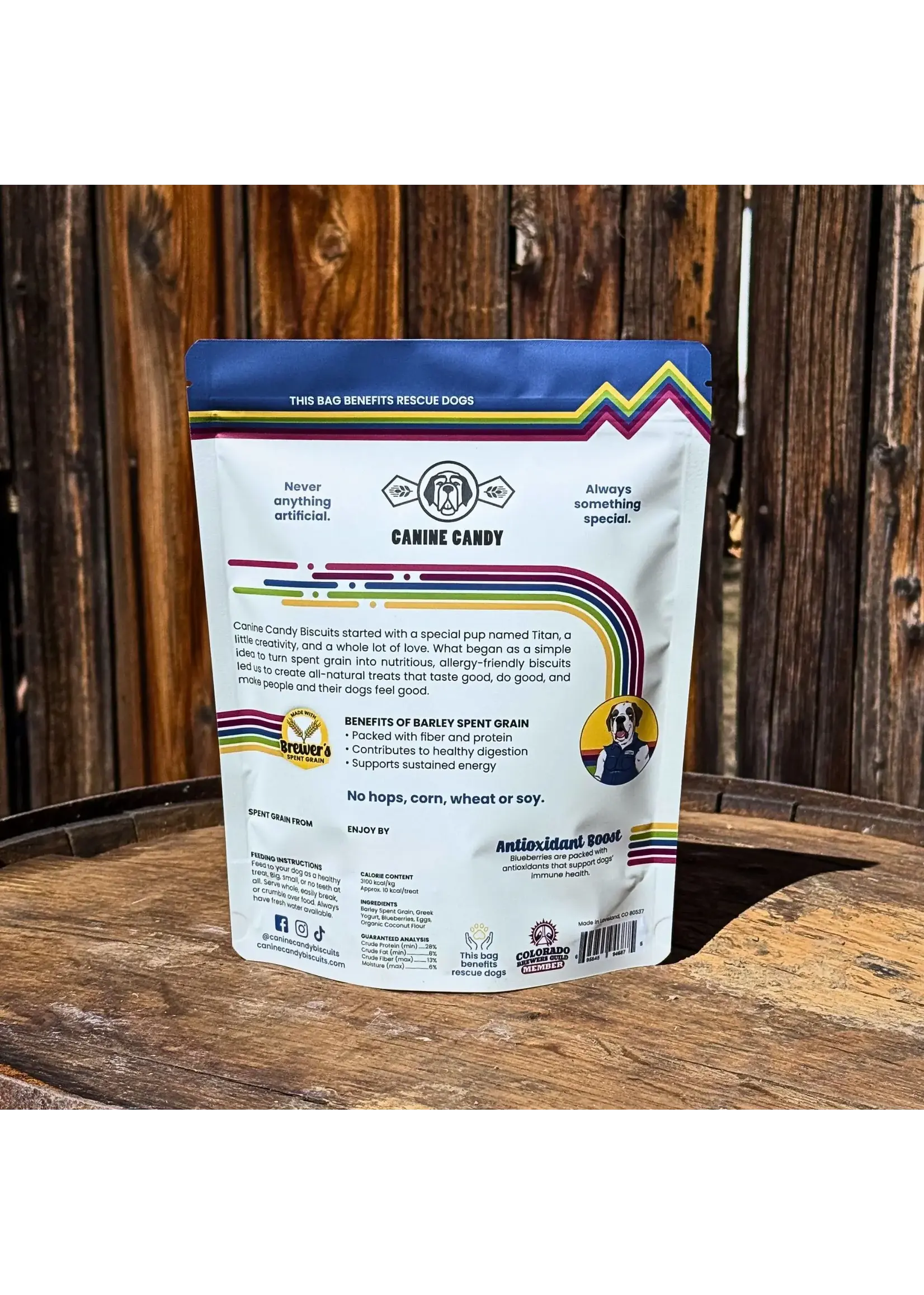 Canine Candy Canine Candy Barkin' Blueberry Biscuits Dog Treats - 4.5 oz
