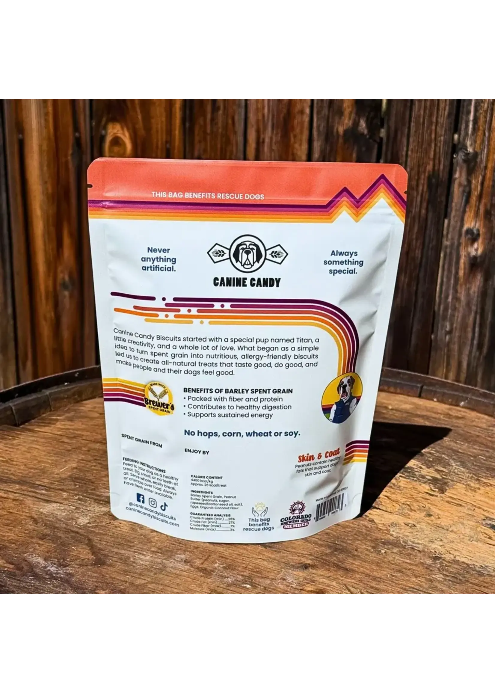 Canine Candy Canine Candy Peanut Butter Cronch Biscuits Dog Treats - 4.5 oz