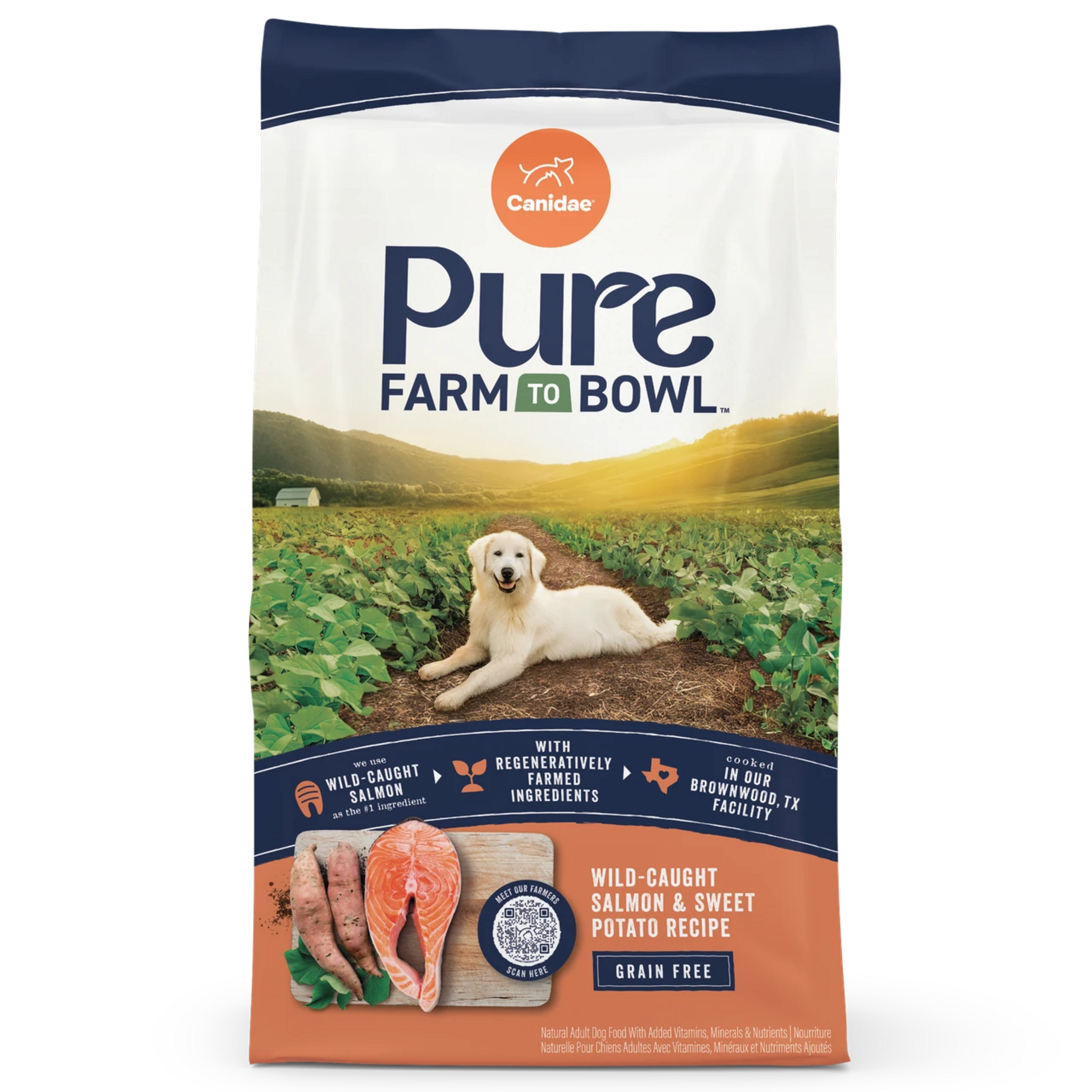 Canidae Canidae Pure Farm To Bowl Wild Caught Salmon & Sweet Potato Recipe Dry Dog Food - 22 lb