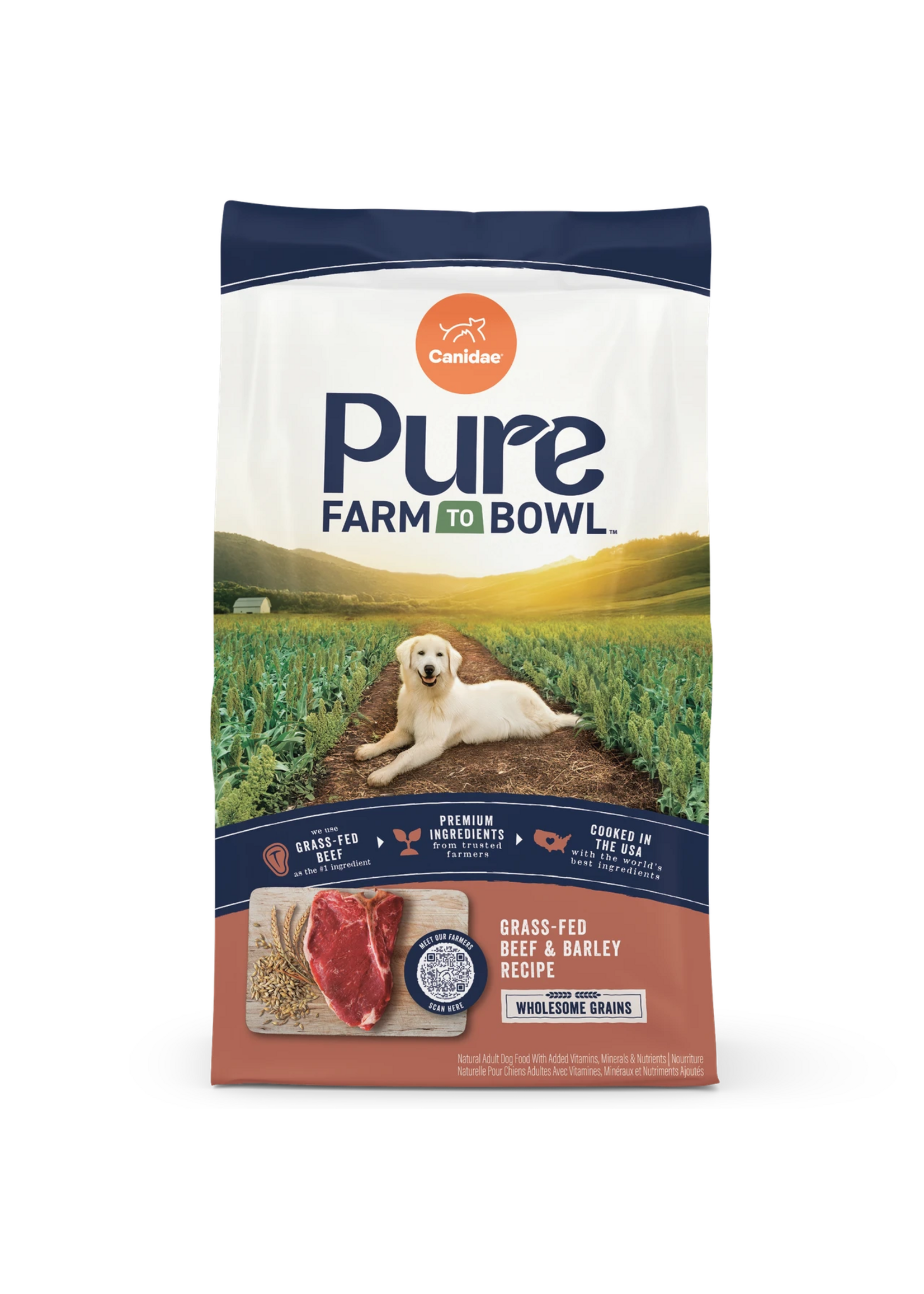 Canidae Canidae Pure Farm to Bowl Grass-Fed Beef & Barley Recipe Dry Dog Food - 24 lb