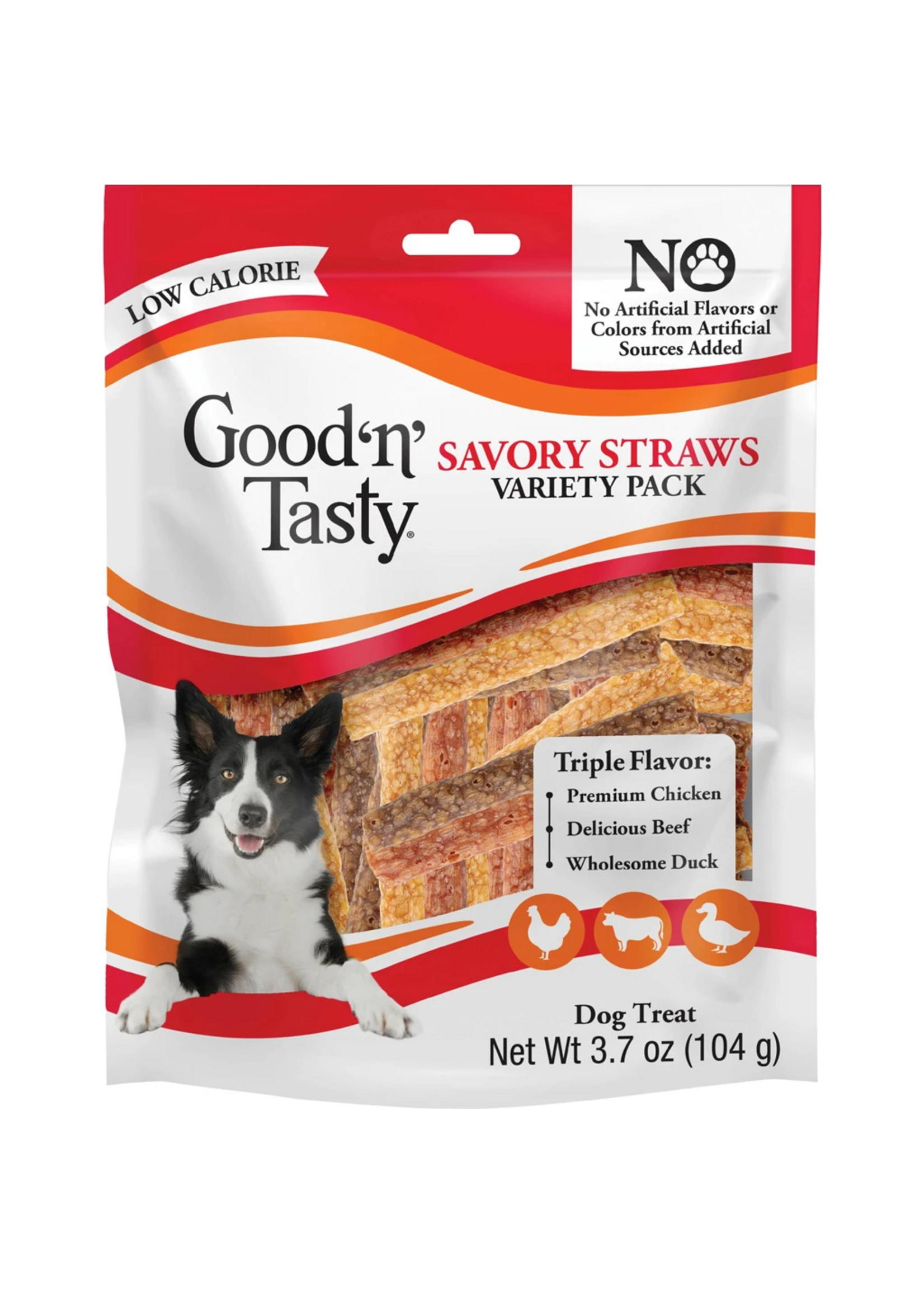 Good 'N' Tasty Good 'N' Tasty Savory Straws Chicken, Beef & Duck Dog Treats - 3.7 oz