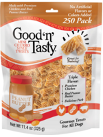 Good 'N' Tasty Good 'N' Tasty Mini Churro Twists Chicken, Peanut Butter & Pork Dog Treats - 11.4 oz, 250 Pack