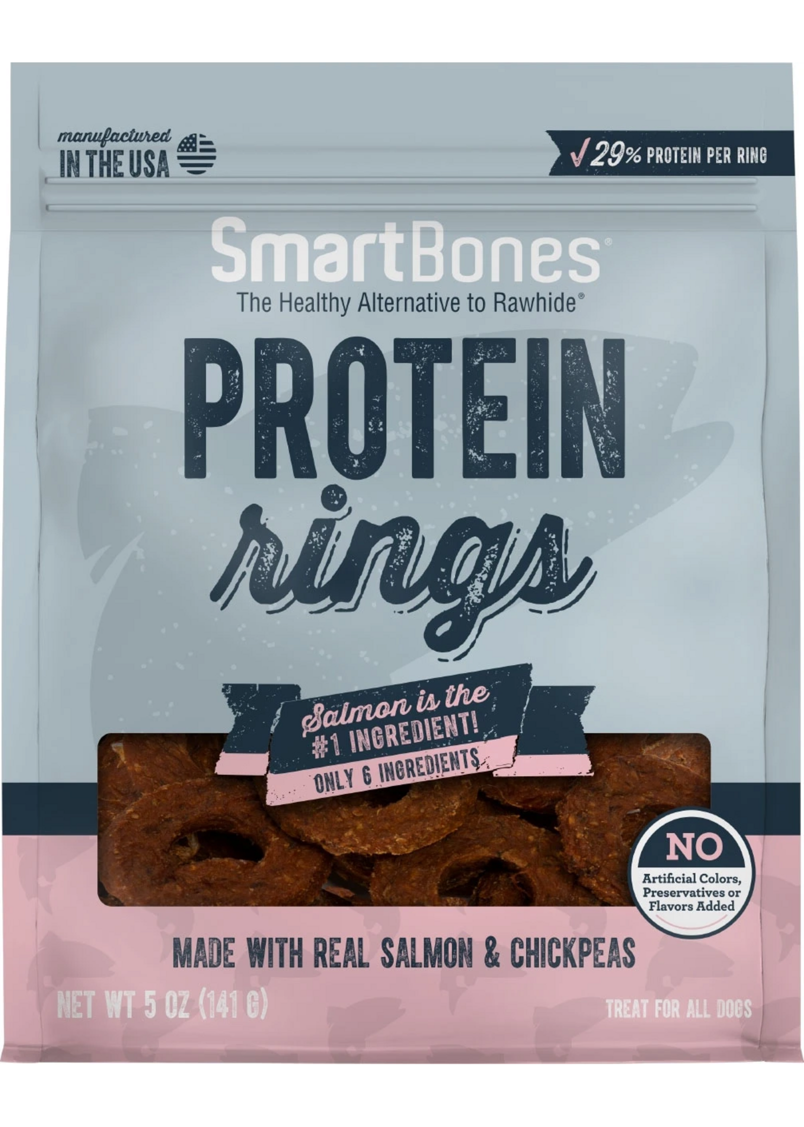 SmartBones SmartBones Protein Rings Salmon & Chickpeas Dog Treats - 5 oz