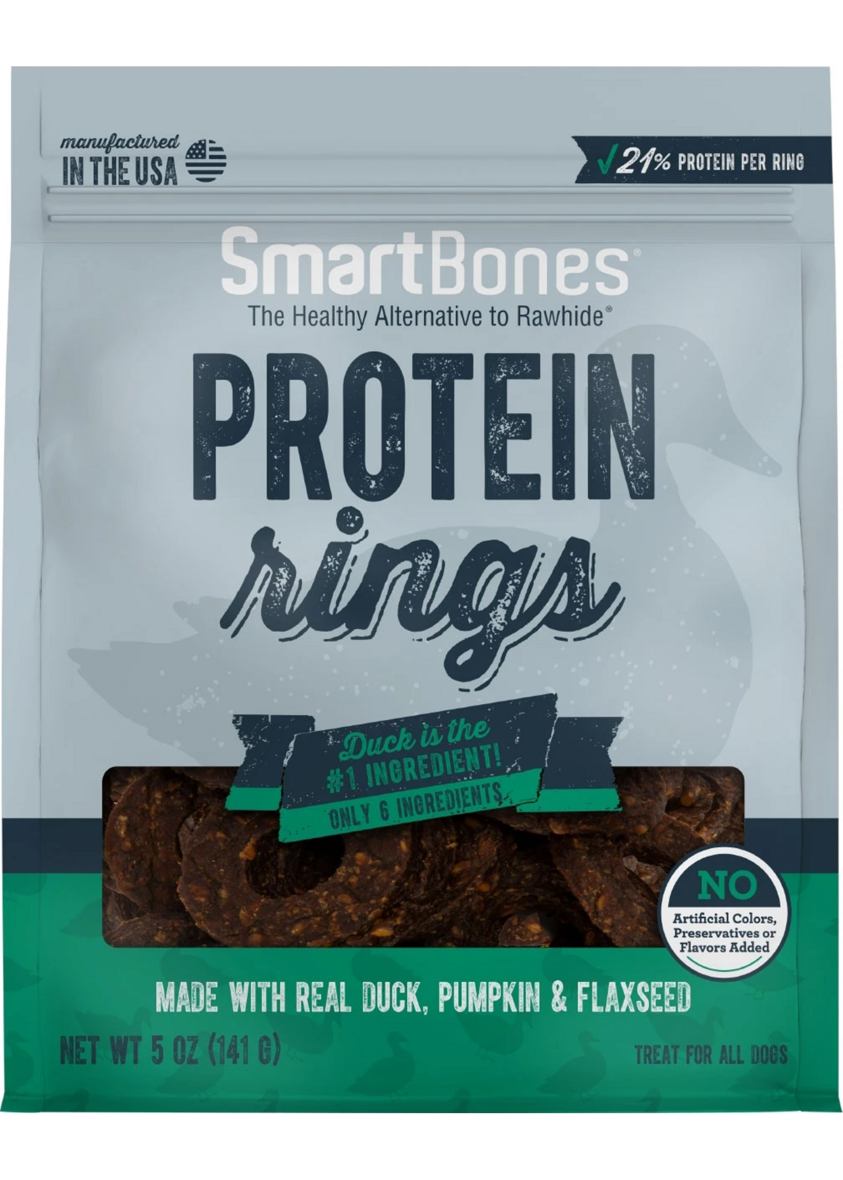 SmartBones SmartBones Protein Rings Duck, Pumpkin & Flaxseed Dog Treats - 5 oz