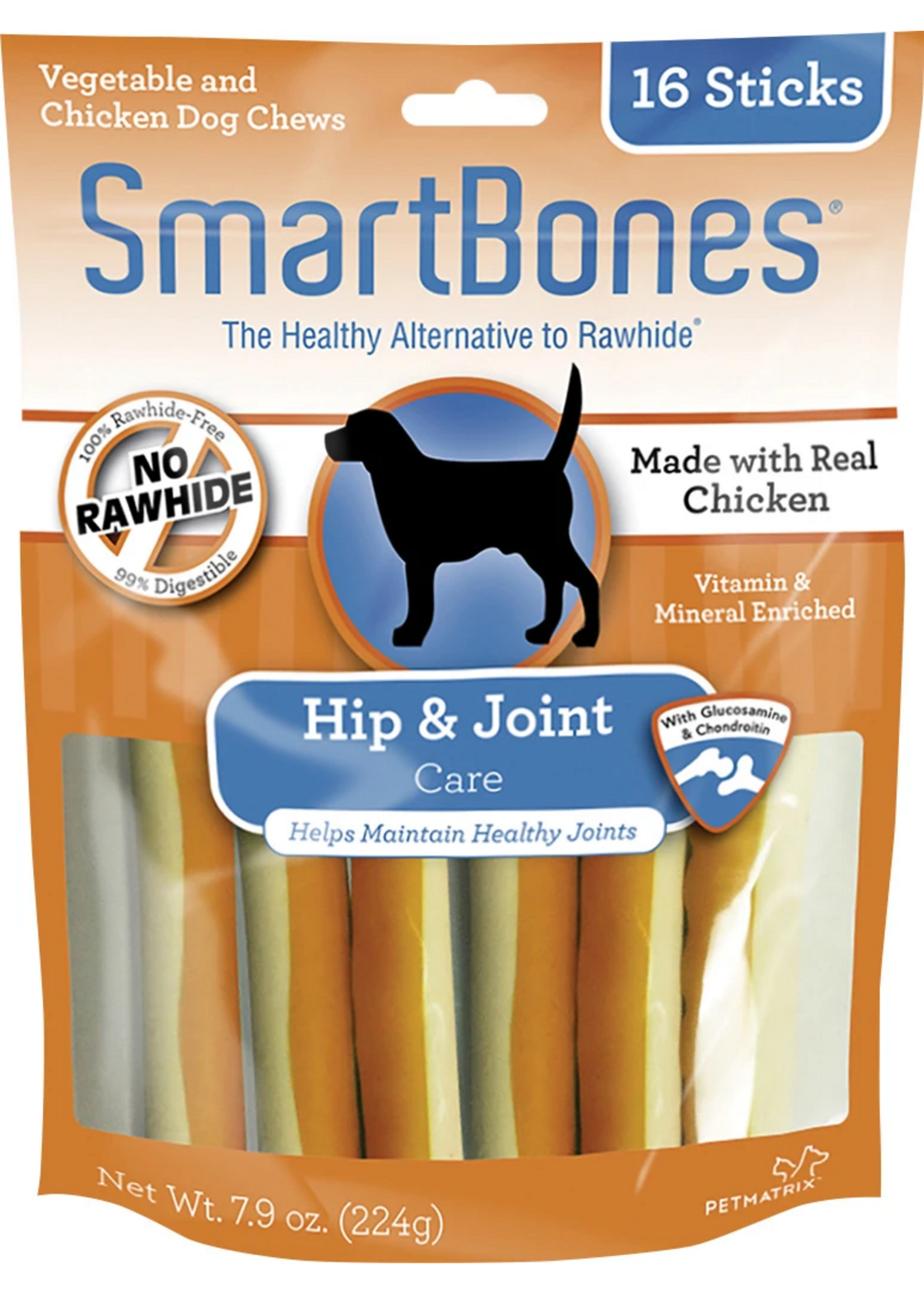 SmartBones SmartBones Functional Health Chews Hip & Joint Chicken Dog Treats - 16 Pack