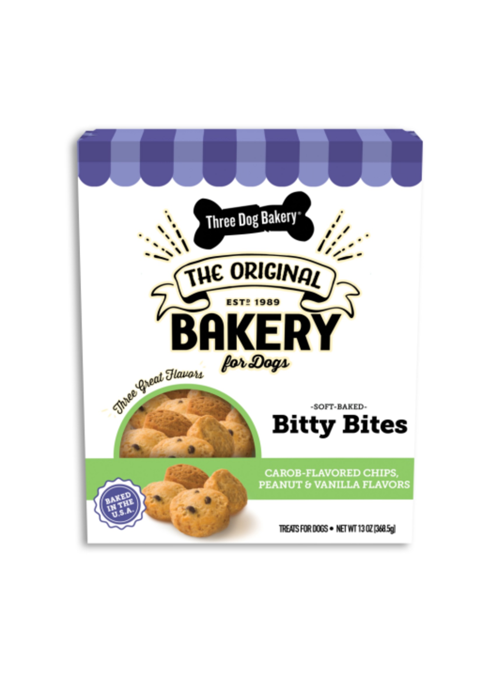 Three Dog Bakery Three Dog Bakery Bitty Bites Peanut Butter & Vanilla Dog Treats - 13 oz