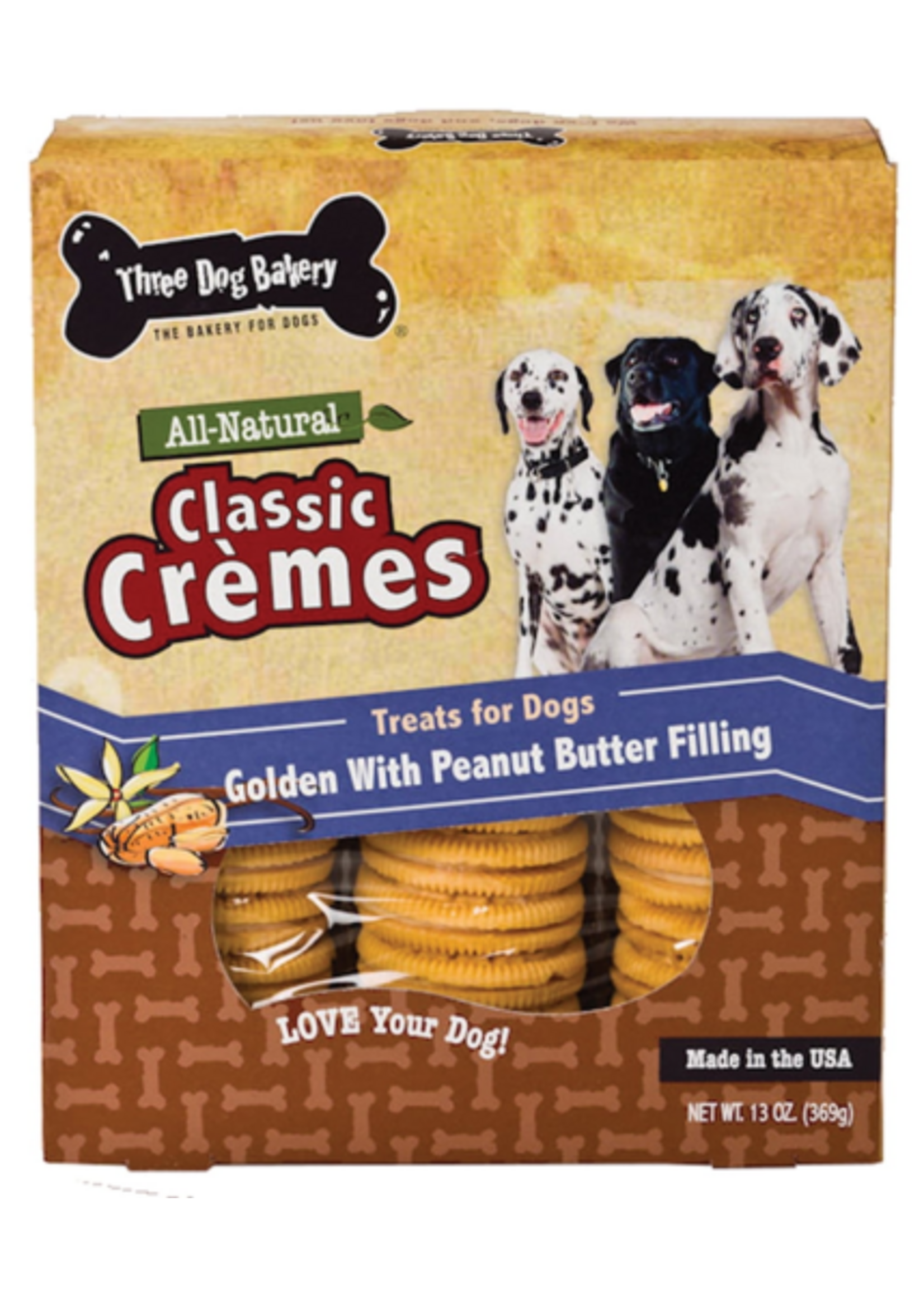 Three Dog Bakery Three Dog Bakery Classic Cremes Vanilla & Peanut Butter Dog Treats - 13 oz