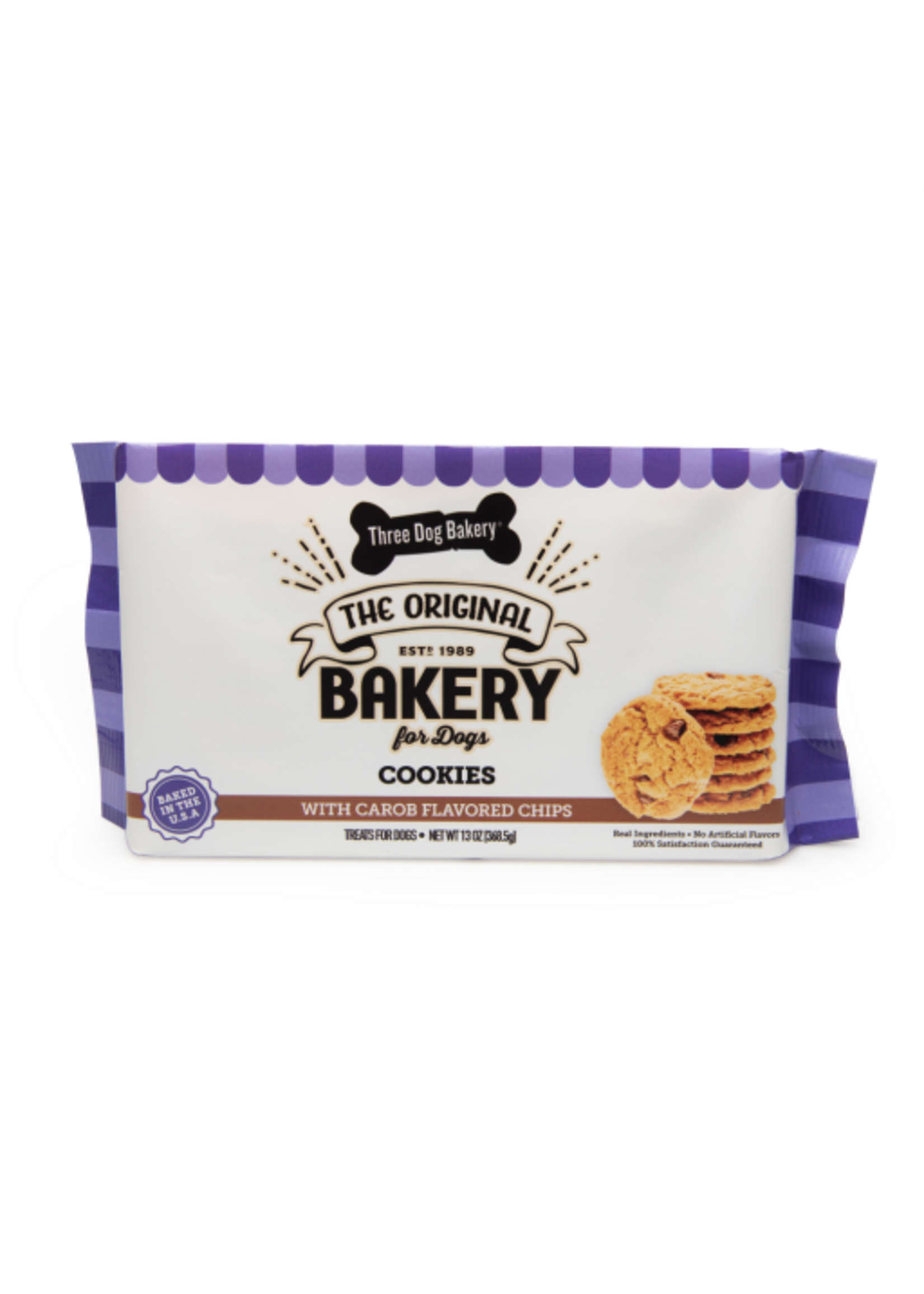 Three Dog Bakery Three Dog Bakery Carob Flavor Crunchy Cookie Dog Treats - 13 oz