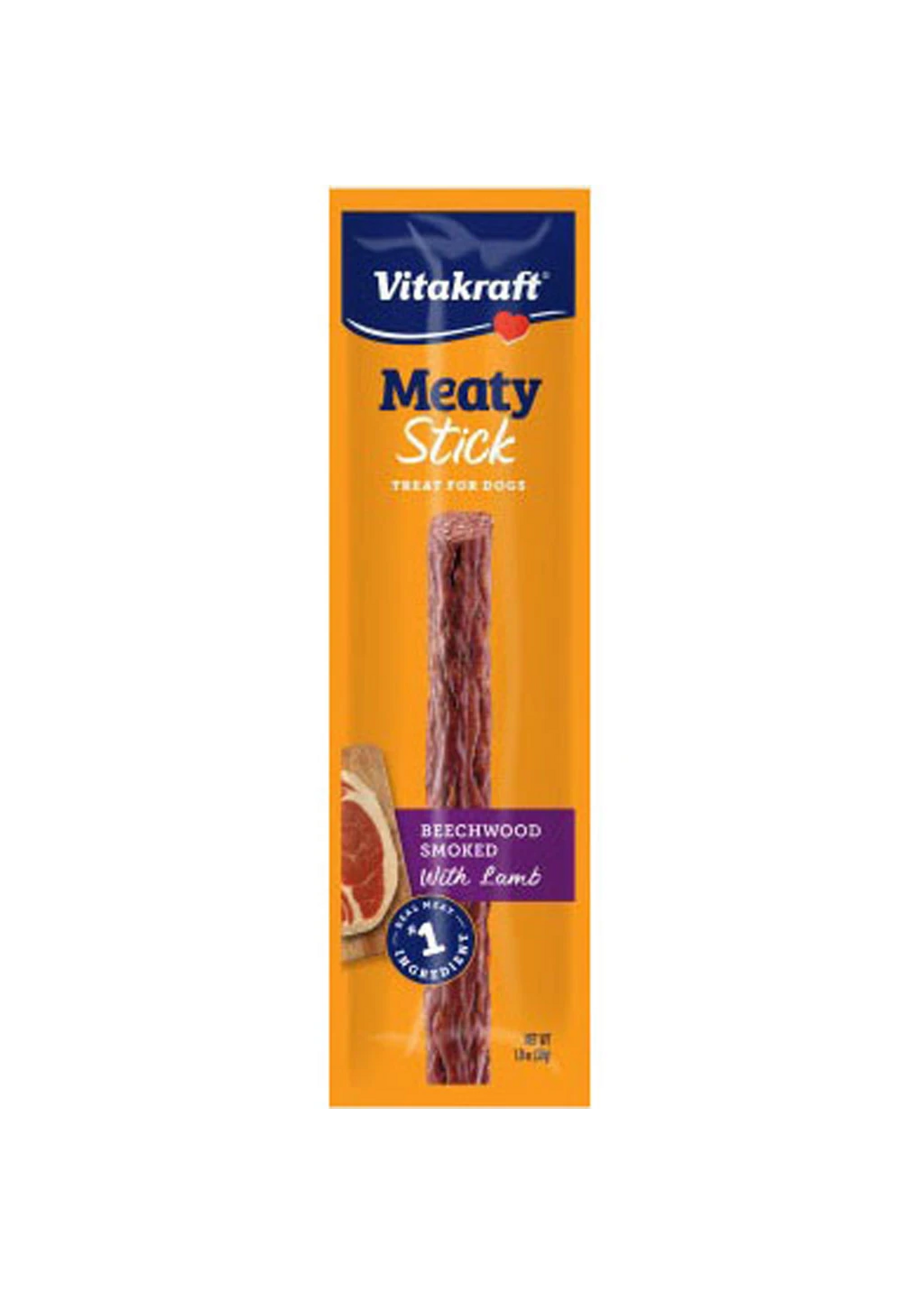 Vitakraft Sun Seed Vitakraft Meaty Stick Beechwood Smoked with Lamb Dog Treat - 1 oz