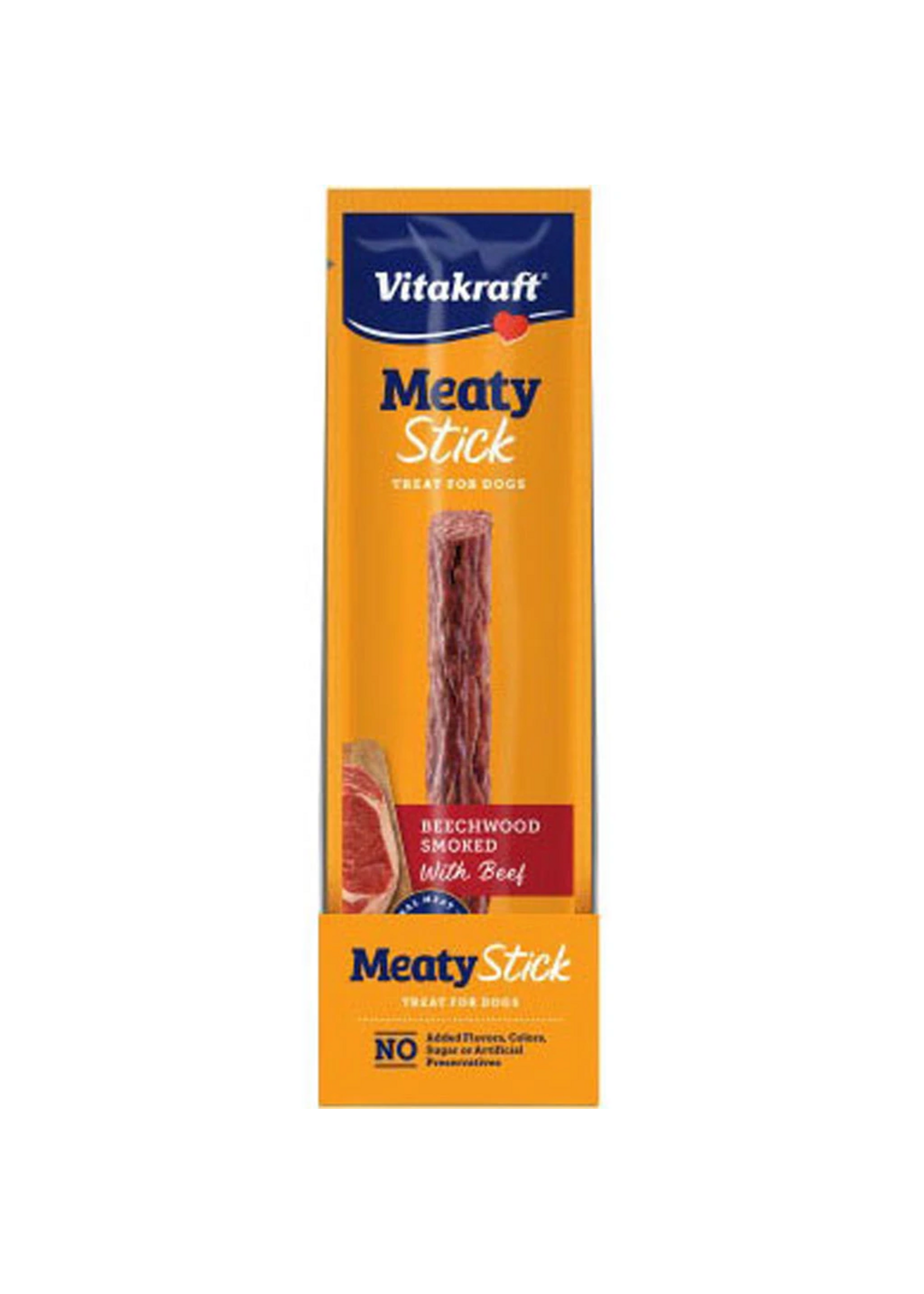 Vitakraft Sun Seed Vitakraft Meaty Stick Beechwood Smoked with Beef Dog Treat - 1 oz