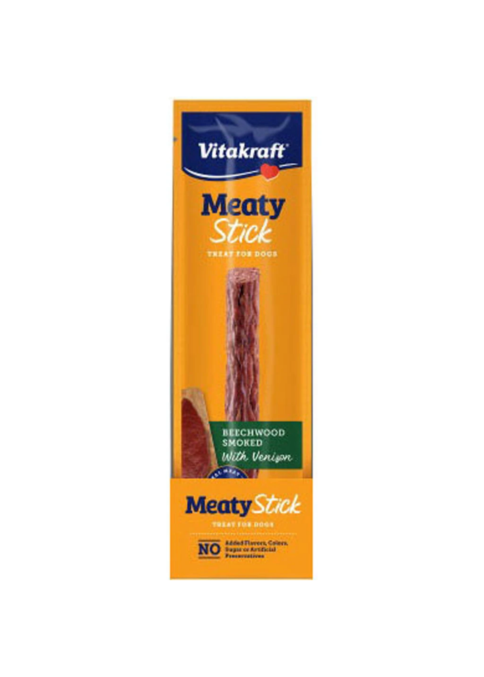 Vitakraft Sun Seed Vitakraft Meaty Stick Beechwood Smoked with Venison Dog Treat - 1 oz