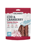 Icelandic+ Icelandic+ Cod & Cranberry Combo Sticks Dog Treats - 6 oz, 16 sticks