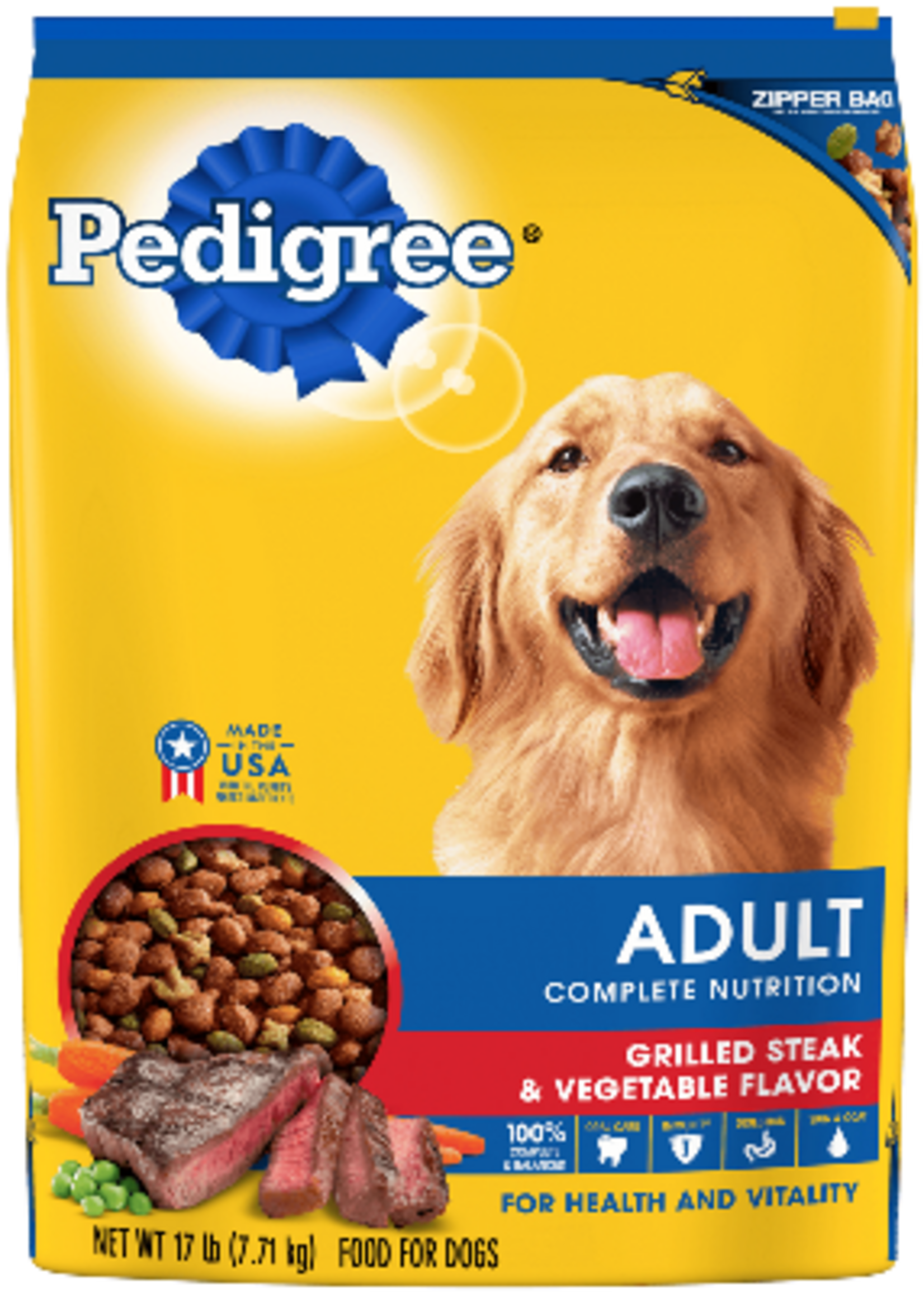 Pedigree Pedigree Adult Steak & Vegetable Dry Dog Food - 44 lb