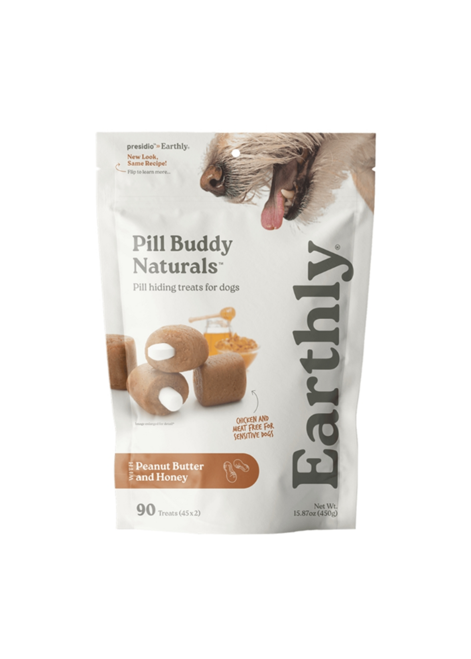 Earthly Pet Earthly Dog Pill Buddy Naturals Peanut Butter & Honey - 90 Ct