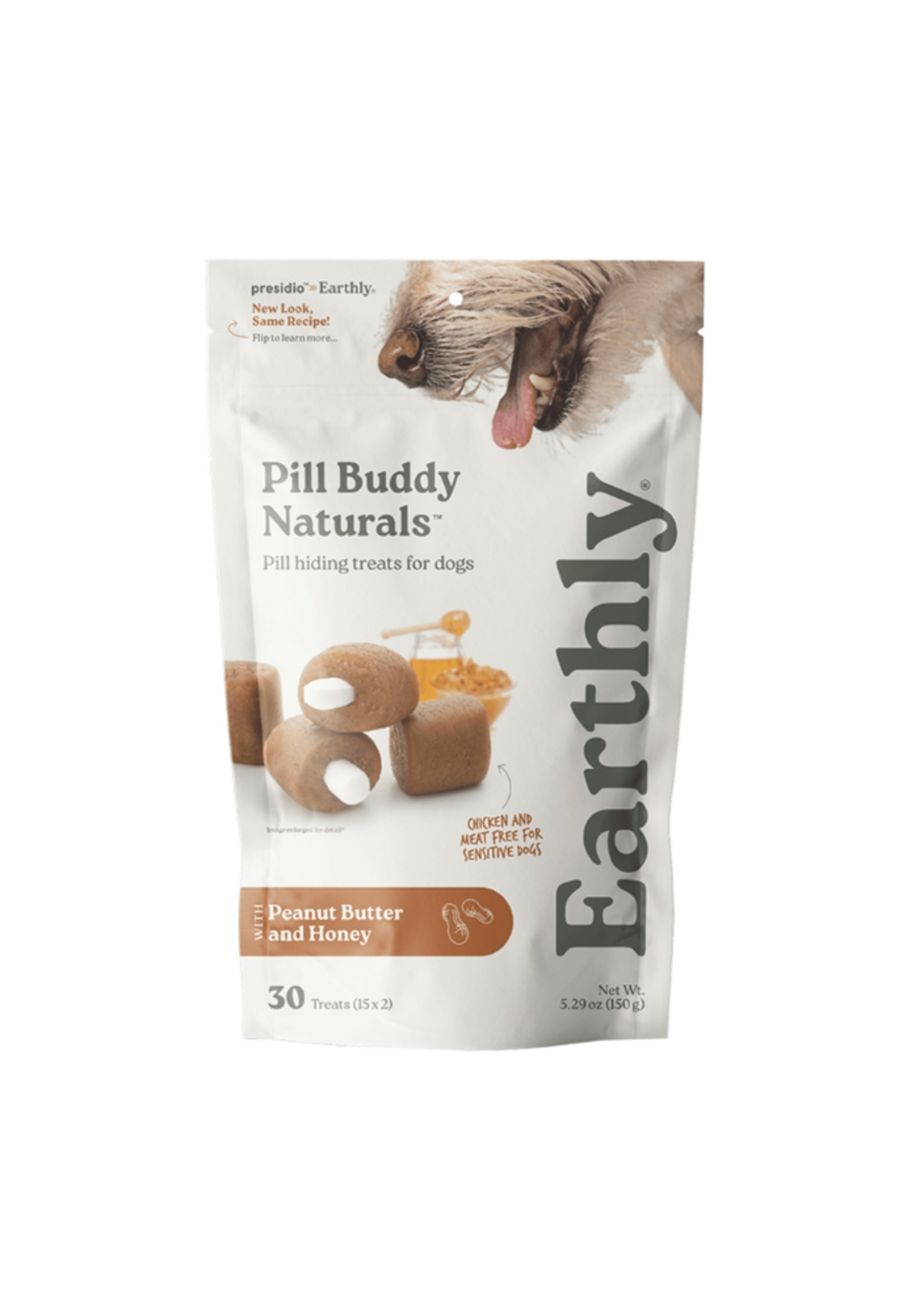Earthly Pet Earthly Dog Pill Buddy Naturals Peanut Butter & Honey - 30 Ct