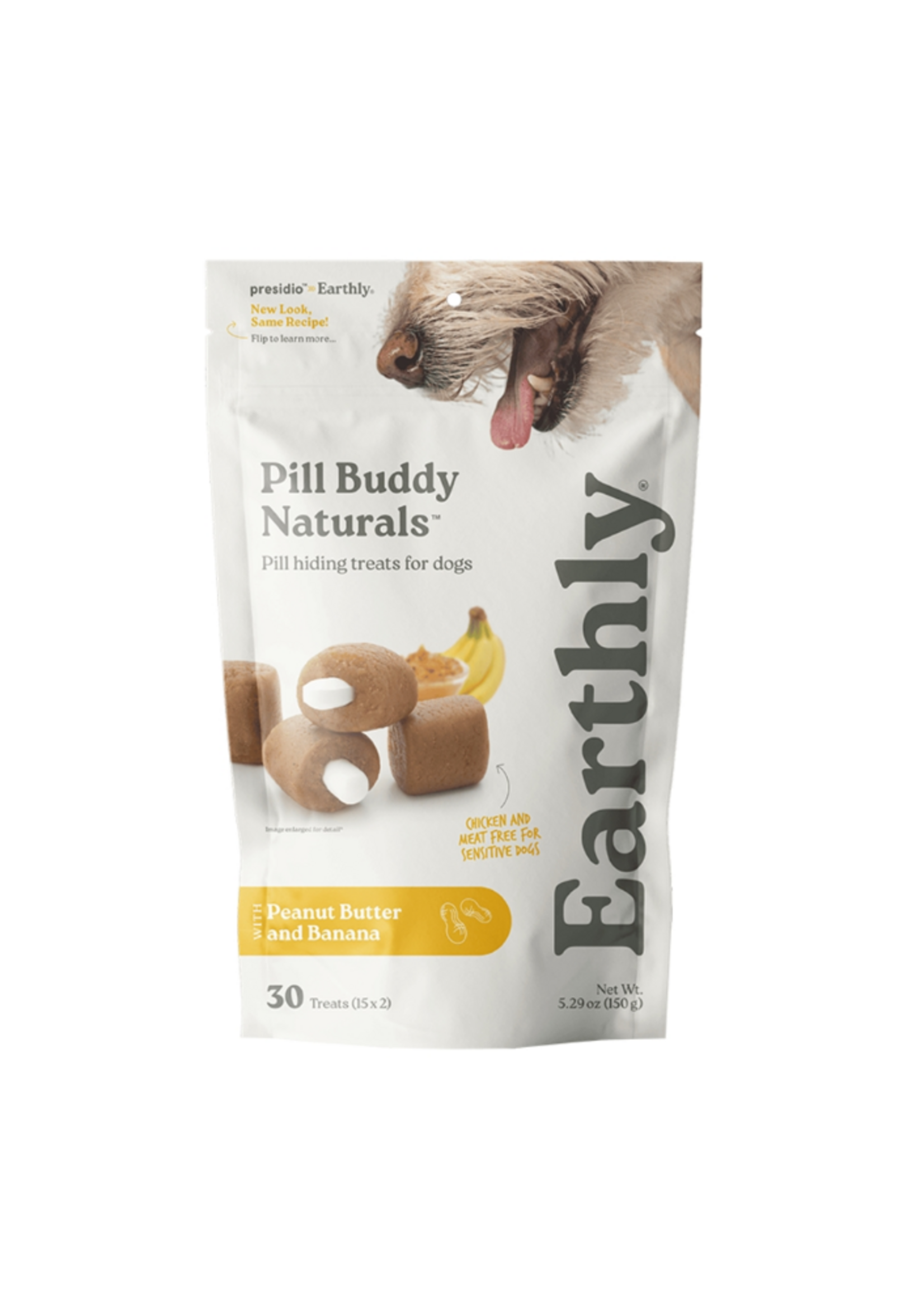 Earthly Pet Earthly Dog Pill Buddy Naturals Peanut Butter & Banana - 30 Ct