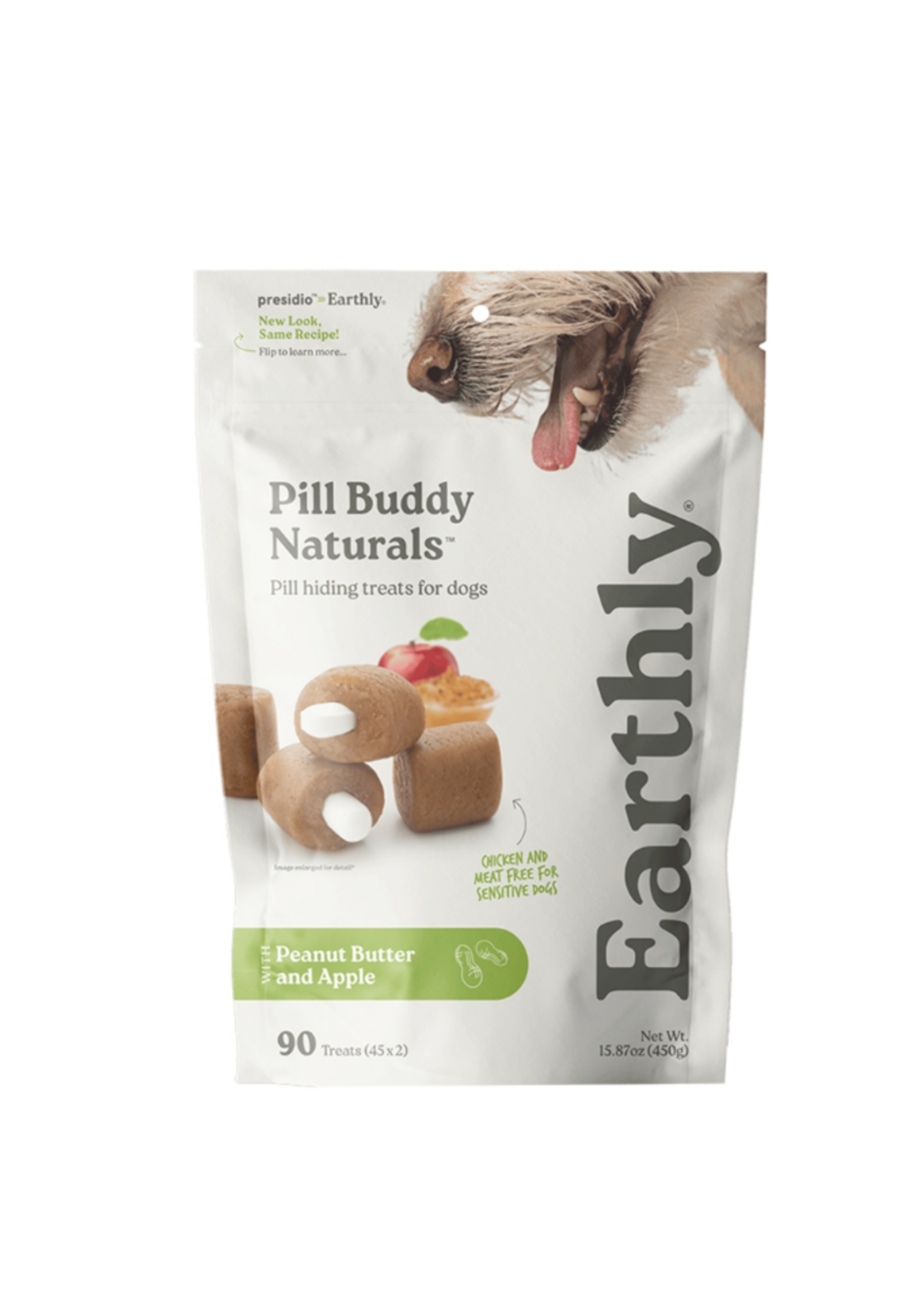 Earthly Pet Earthly Dog Pill Buddy Naturals Peanut Butter & Apple - 90 Ct